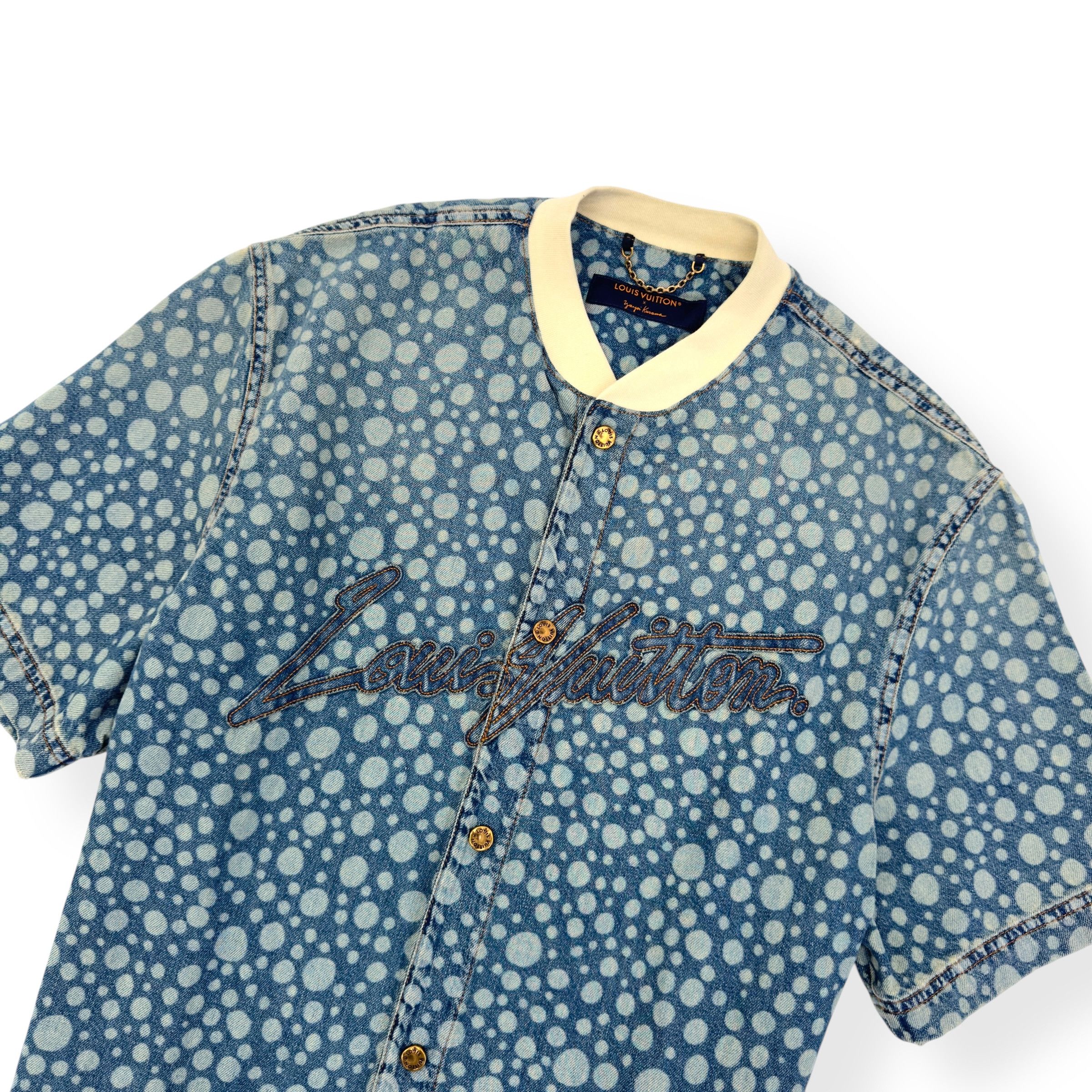 Louis Vuitton LOUIS VUITTON X YAYOI KUSAMA BASEBALL SHIRT BLUE / WHITE L Size US L / EU 52-54 / 3 - 2 Thumbnail