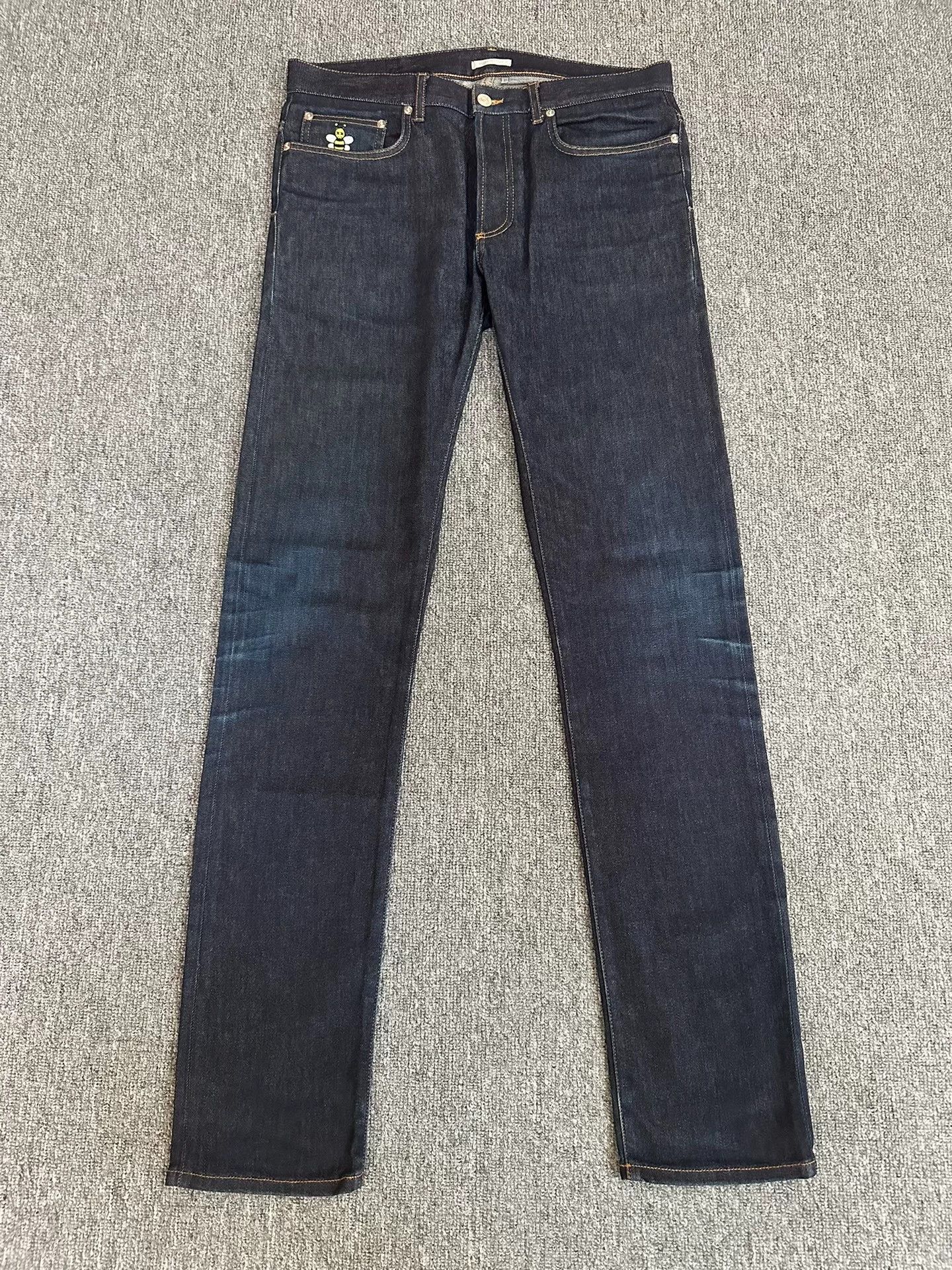 Dior Dior 19ss KAWS Embroidered Bee Raw Jeans Size US 31 - 1 Thumbnail