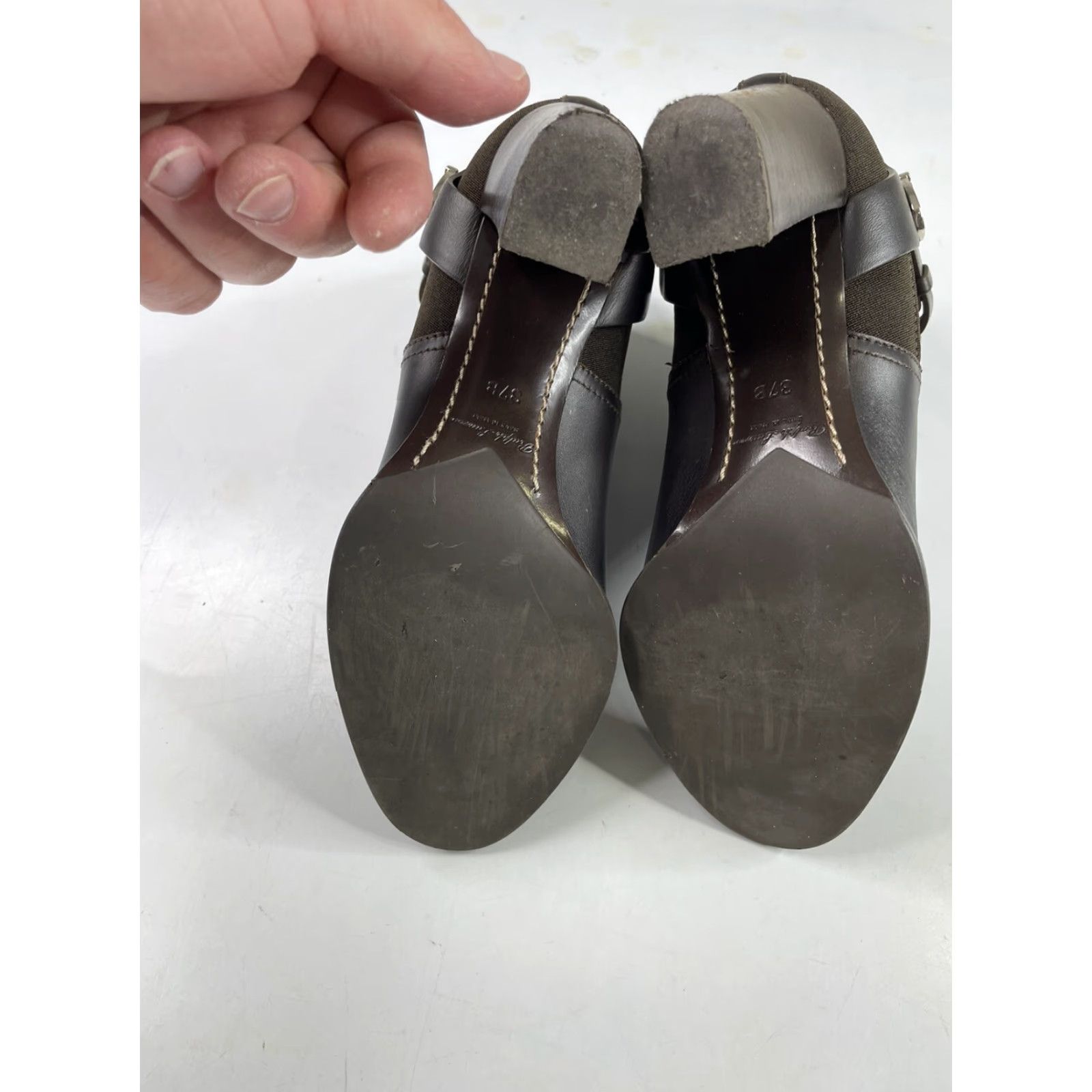 Ralph Lauren Ralph Lauren Collection Purple Label Womens Boots Brown Leather Buckle Size 37B Size US 6 / IT 36 - 7 Thumbnail