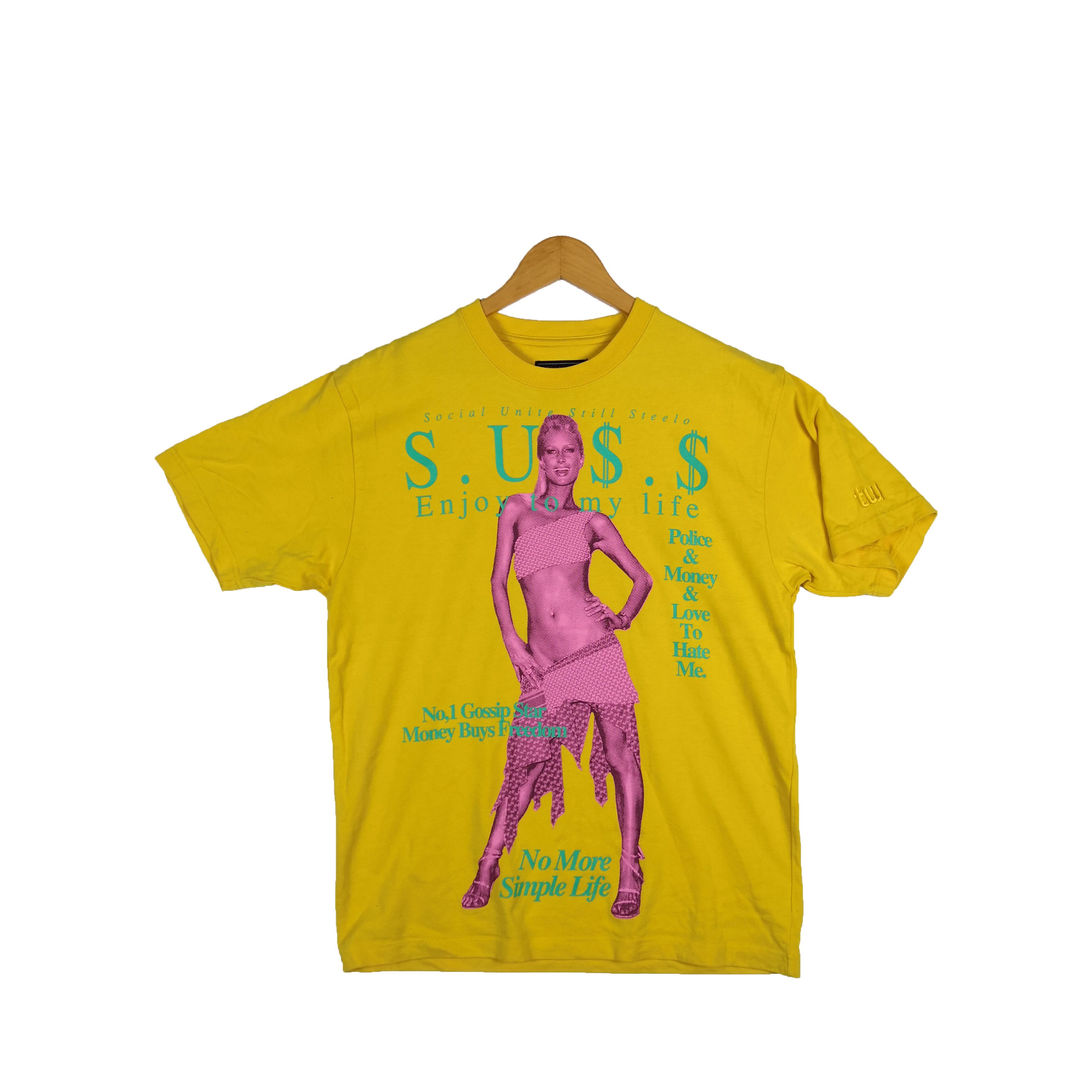 Japanese Brand Vintage Y2K Magazine SU$$ T-Shirt no More Simple Life Tee Size US L / EU 52-54 / 3 - 1 Thumbnail