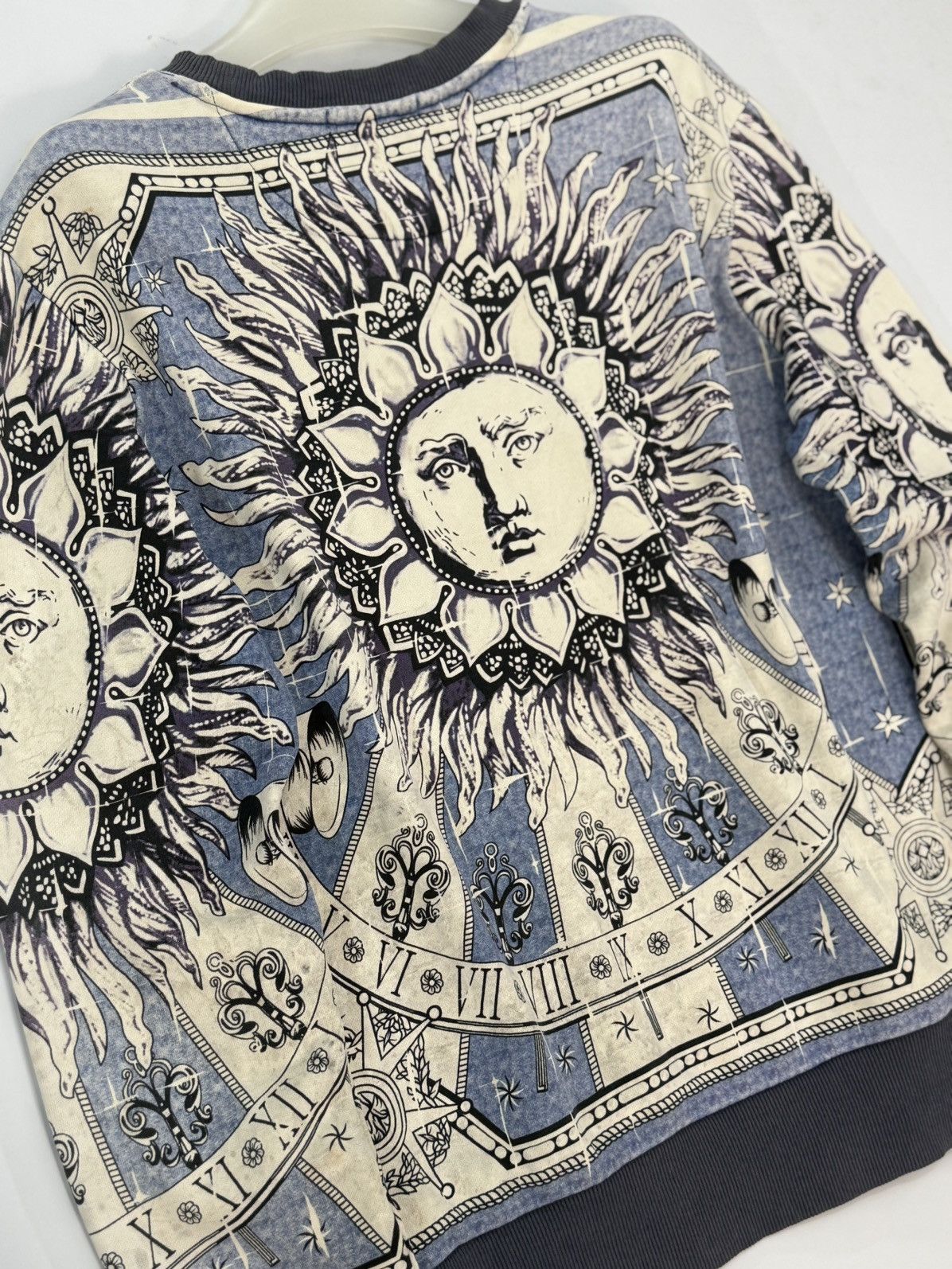 Dolce & Gabbana 🔥 D&G Majolica Sun Sweat Survival Distressed Celestial AOP Size L / US 10 / IT 46 - 18 Thumbnail