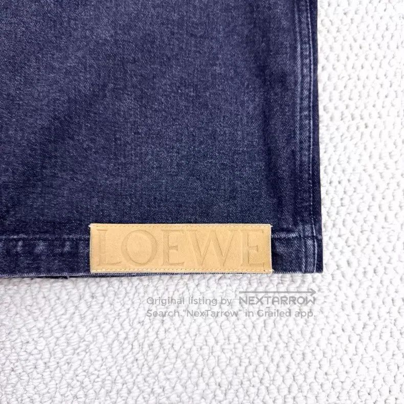 Loewe Loewe Washed black leather label short denim jacket Size XS / US 0-2 / IT 36-38 - 5 Thumbnail