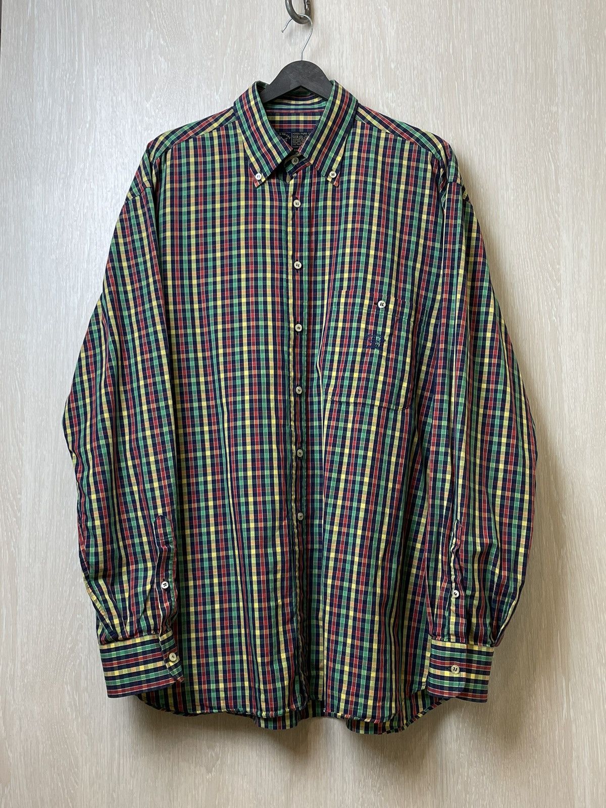 Paul & Shark × Vintage Paul & Shark Luxury Cotton Plaid Shirt Made in Italy Size US L / EU 52-54 / 3 - 1 Thumbnail