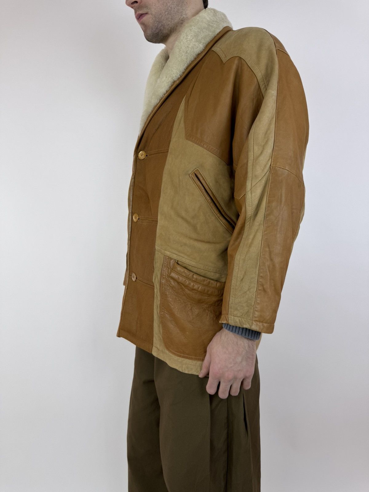 Vintage Latif Sheepskin Leather Jacket Vintage Mens Size US M / EU 48-50 / 2 - 4 Thumbnail
