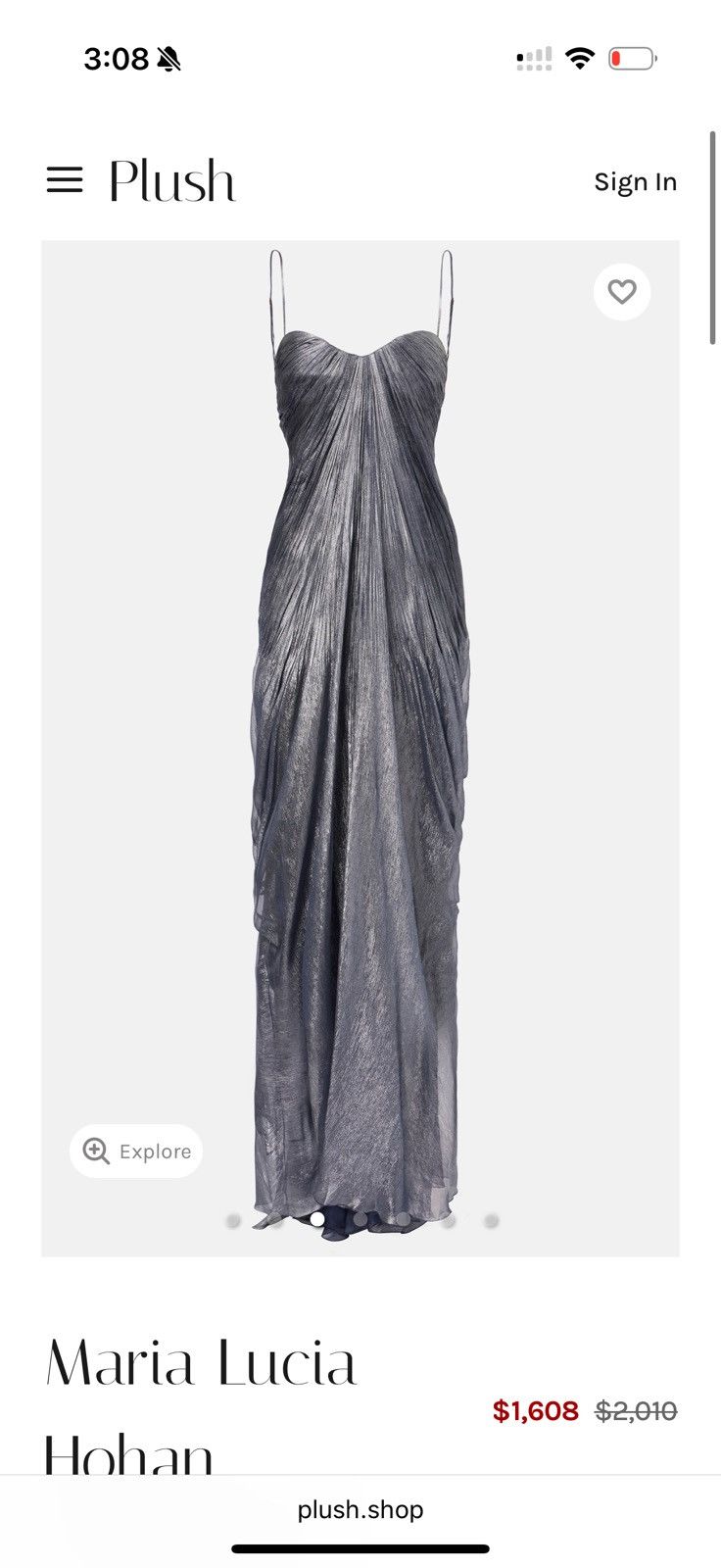 Other Maria Lucia Hohan Victoria gown in Nightfall Size XS / US 0-2 / IT 36-38 - 3 Thumbnail