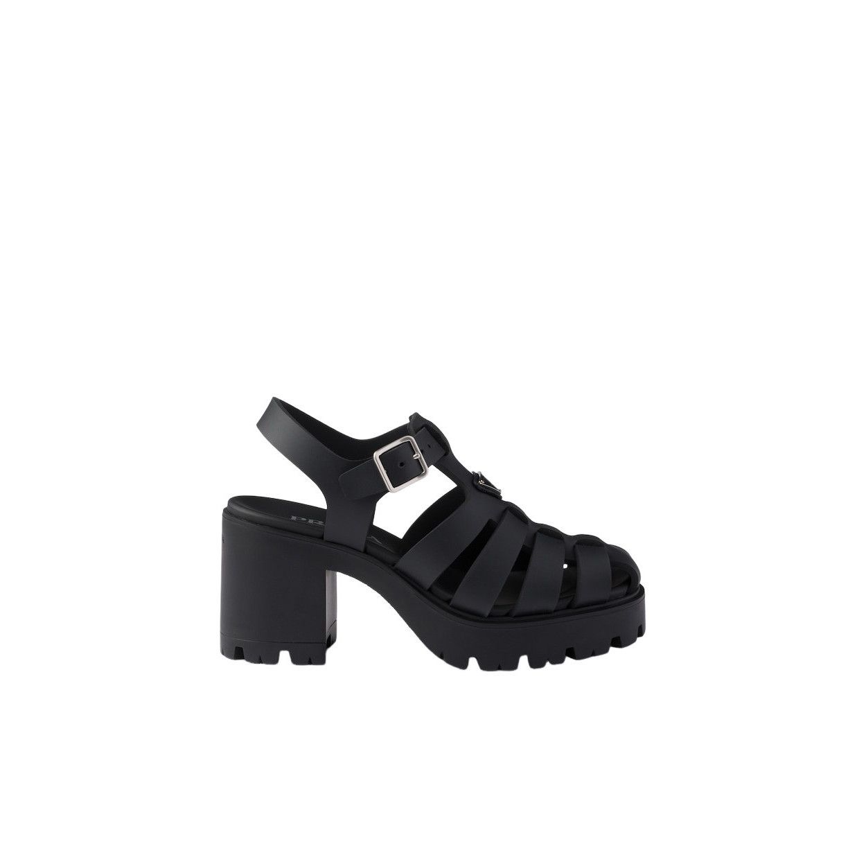 Prada PRADA $950 Black Rubber 90mm Platform Sandals New & Authenti Size US 10 / IT 40 - 2 Thumbnail