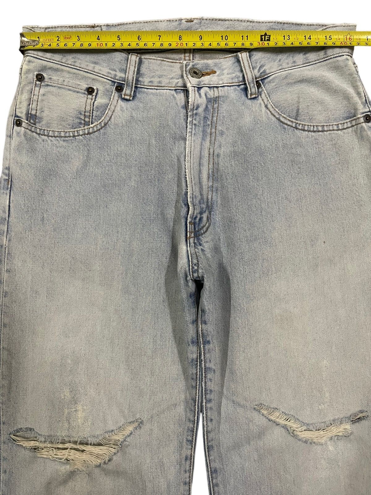 14th Addiction Vintage Japanese Brand Blue Wash Distressed Baggy Jeans Size US 32 / EU 48 - 9 Thumbnail