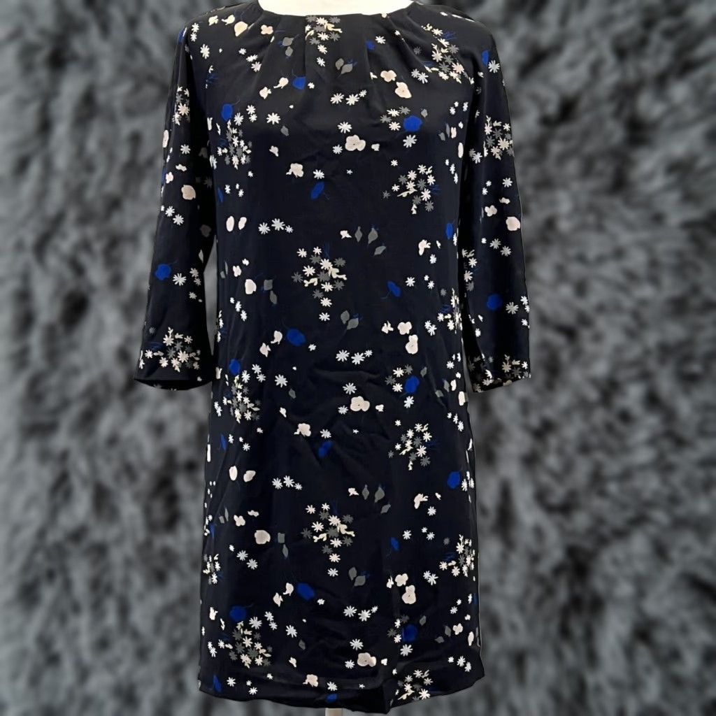 Ann Taylor Ann Taylor Floral Shift Dress, Women's XS, Black, Short Length. Size XS / US 0-2 / IT 36-38 - 1 Thumbnail