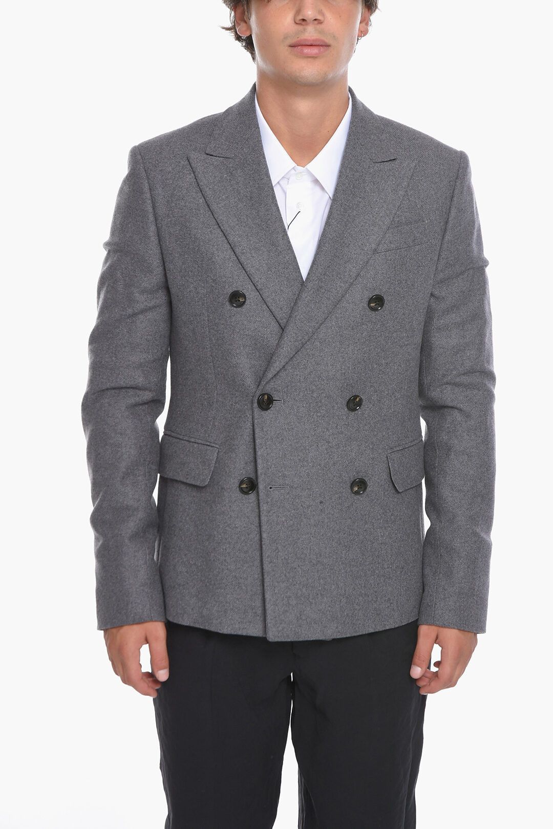 image of Amiri Og1Mm1223 Blazer In Gray in Grey, Men's (Size Medium)
