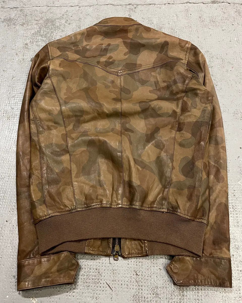 Daniele Alessandrini Daniele Alessandrini Brown Camo Leather Jacket Size US S / EU 44-46 / 1 - 7 Thumbnail