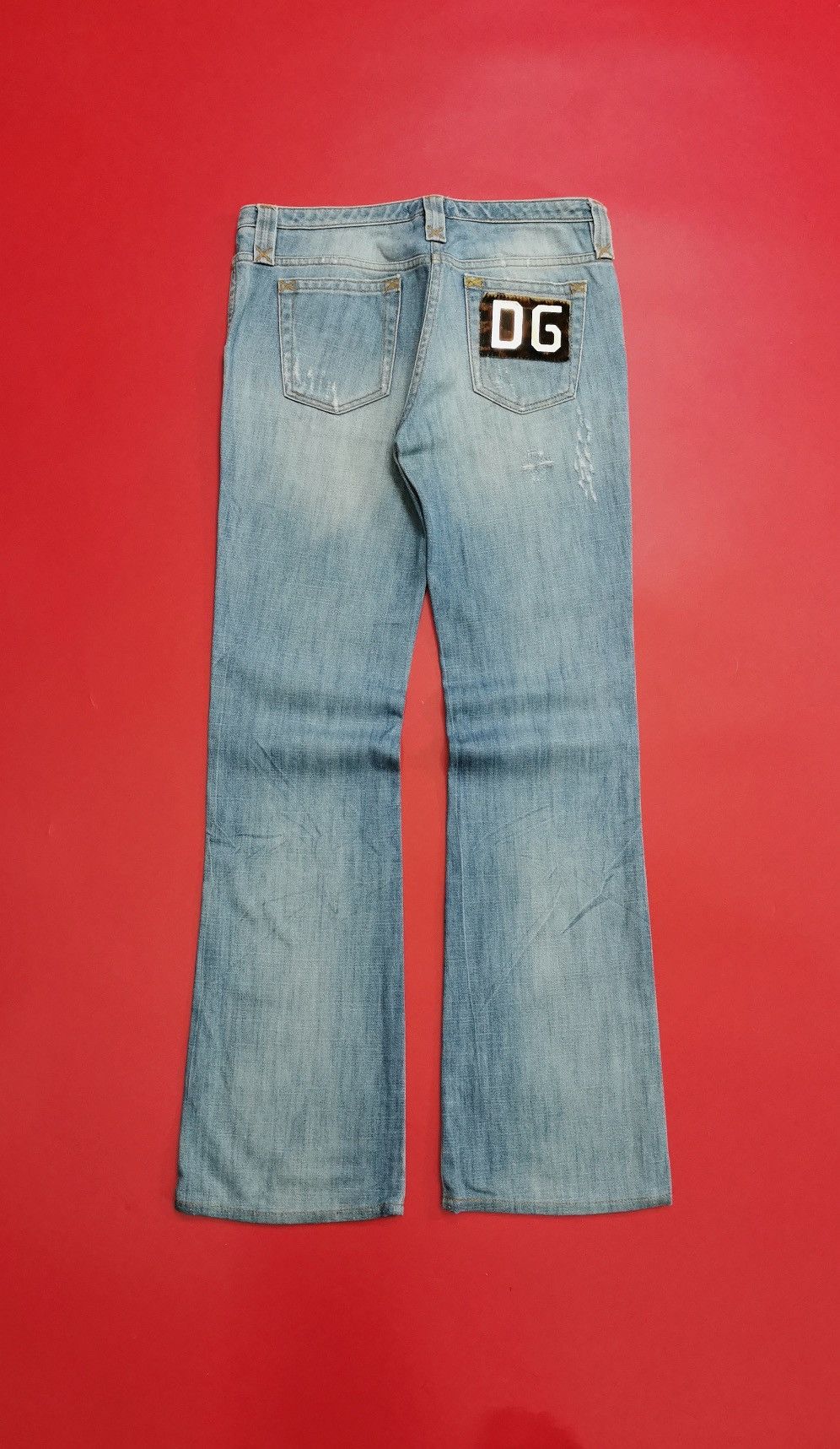 Dolce & Gabbana 00s Vintage Bootcut Dolce & Gabbana Distressed Jeans Size 29" - 1 Thumbnail