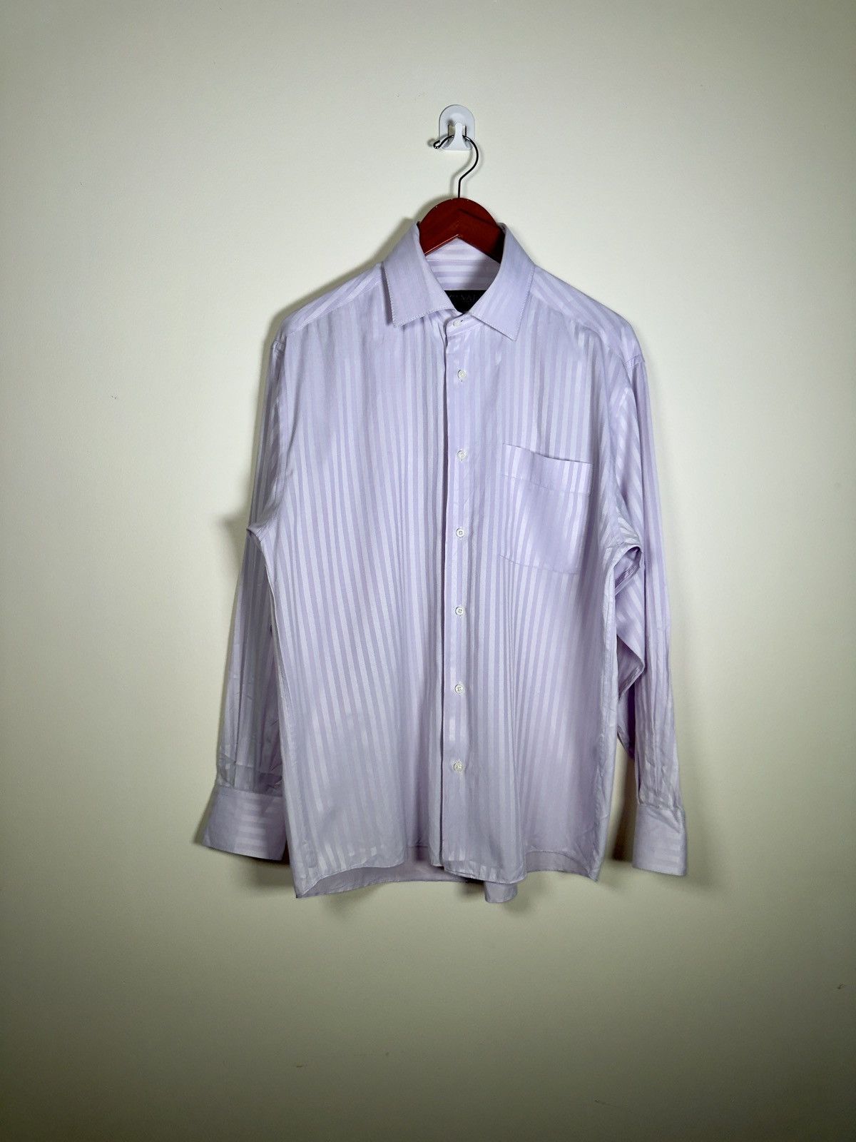 Canali Canali Shirt Pink strips Cotton Made In Italy Mens. Size L Size US L / EU 52-54 / 3 - 1 Thumbnail