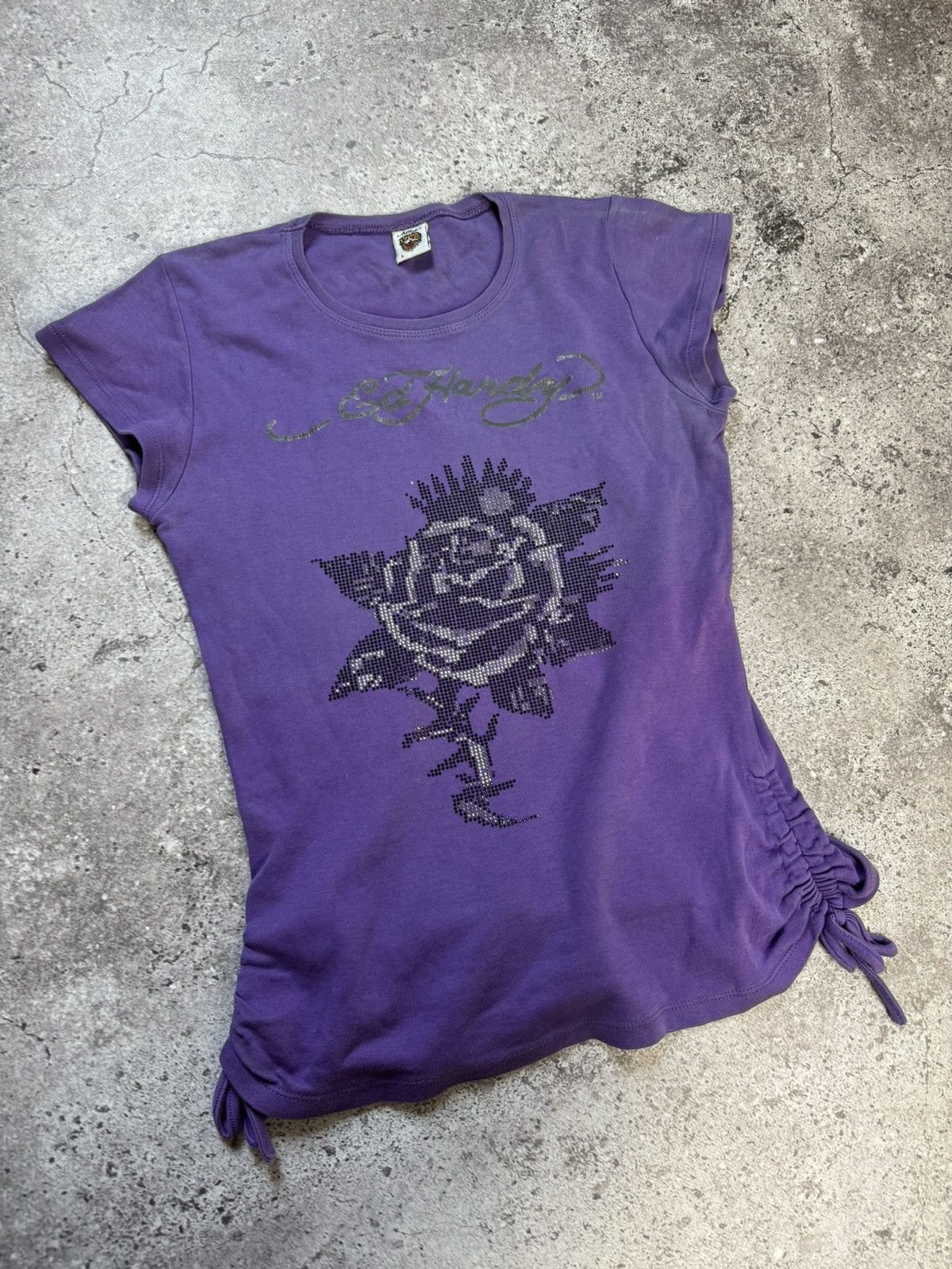 Christian Audigier × Ed Hardy × Vintage Vintage Y2K Ed Hardy T Shirt Women’s Size L / US 10 / IT 46 - 4 Thumbnail