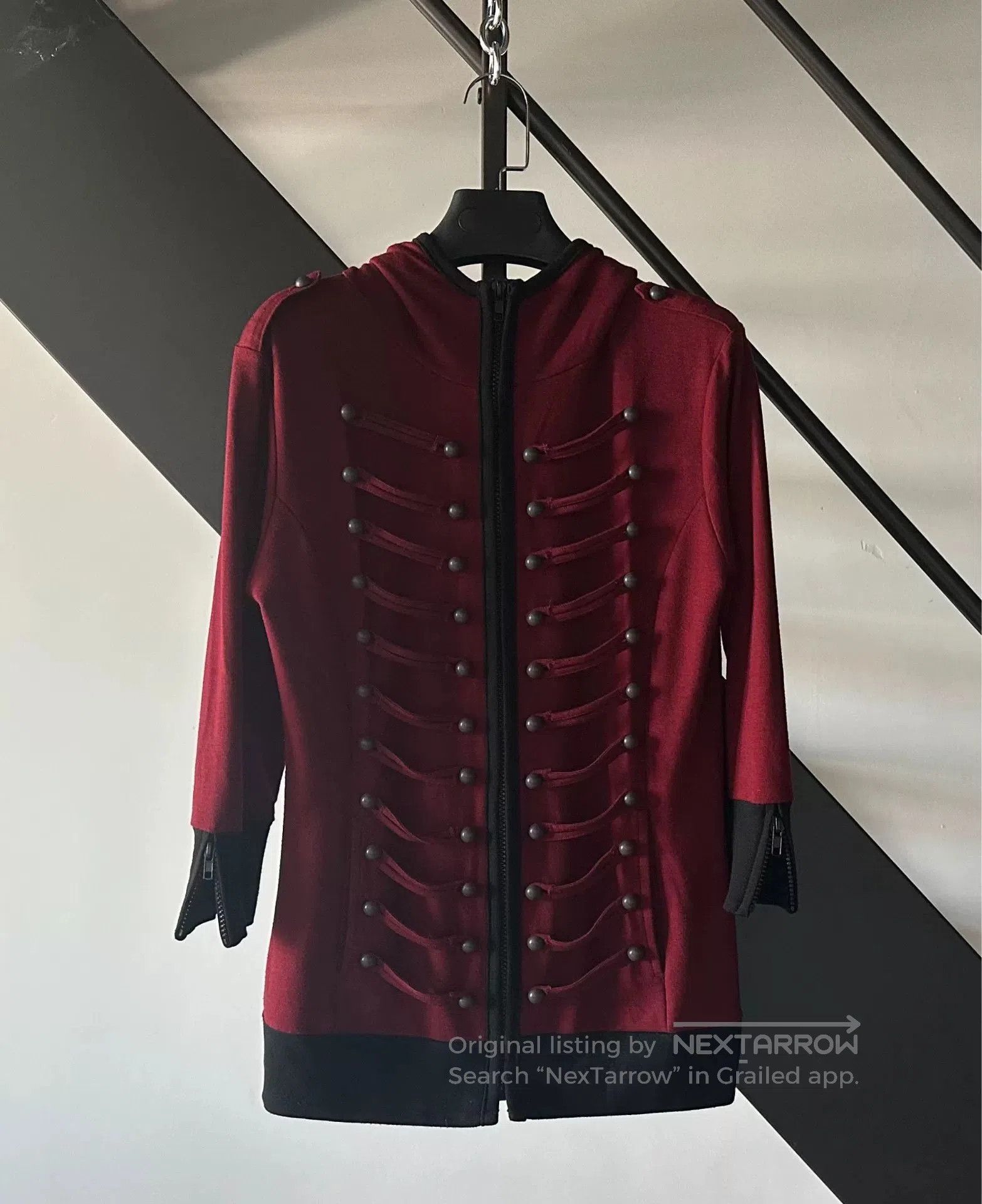 Japanese Brand Black and Red Hooded Sweatshirt. Size S / US 4 / IT 40 - 1 Thumbnail