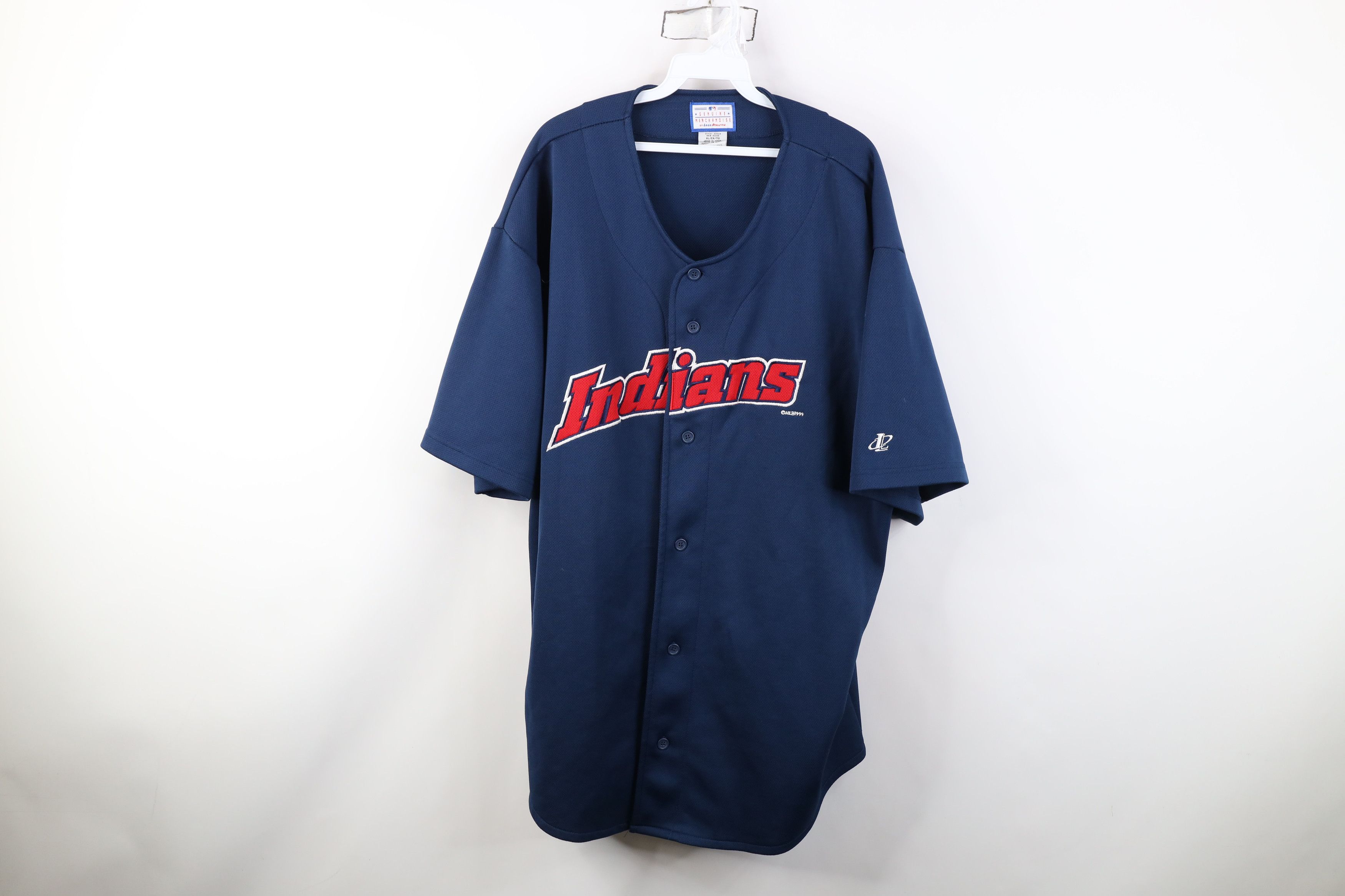 Vintage Vintage 90s Cleveland Indians Baseball Jersey Blue Polyester Size US XL / EU 56 / 4 - 1 Thumbnail