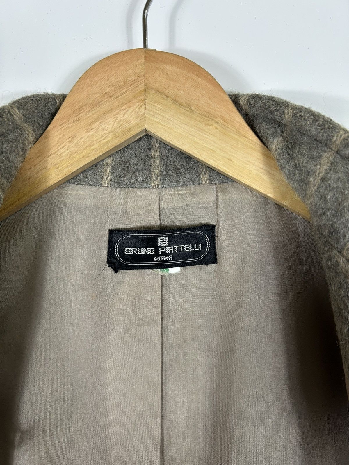 Bruno Piattelli × Vintage ⚡️Vintage Bruno Piattelli Wool Single Button Jacket Size M / US 6-8 / IT 42-44 - 9 Thumbnail
