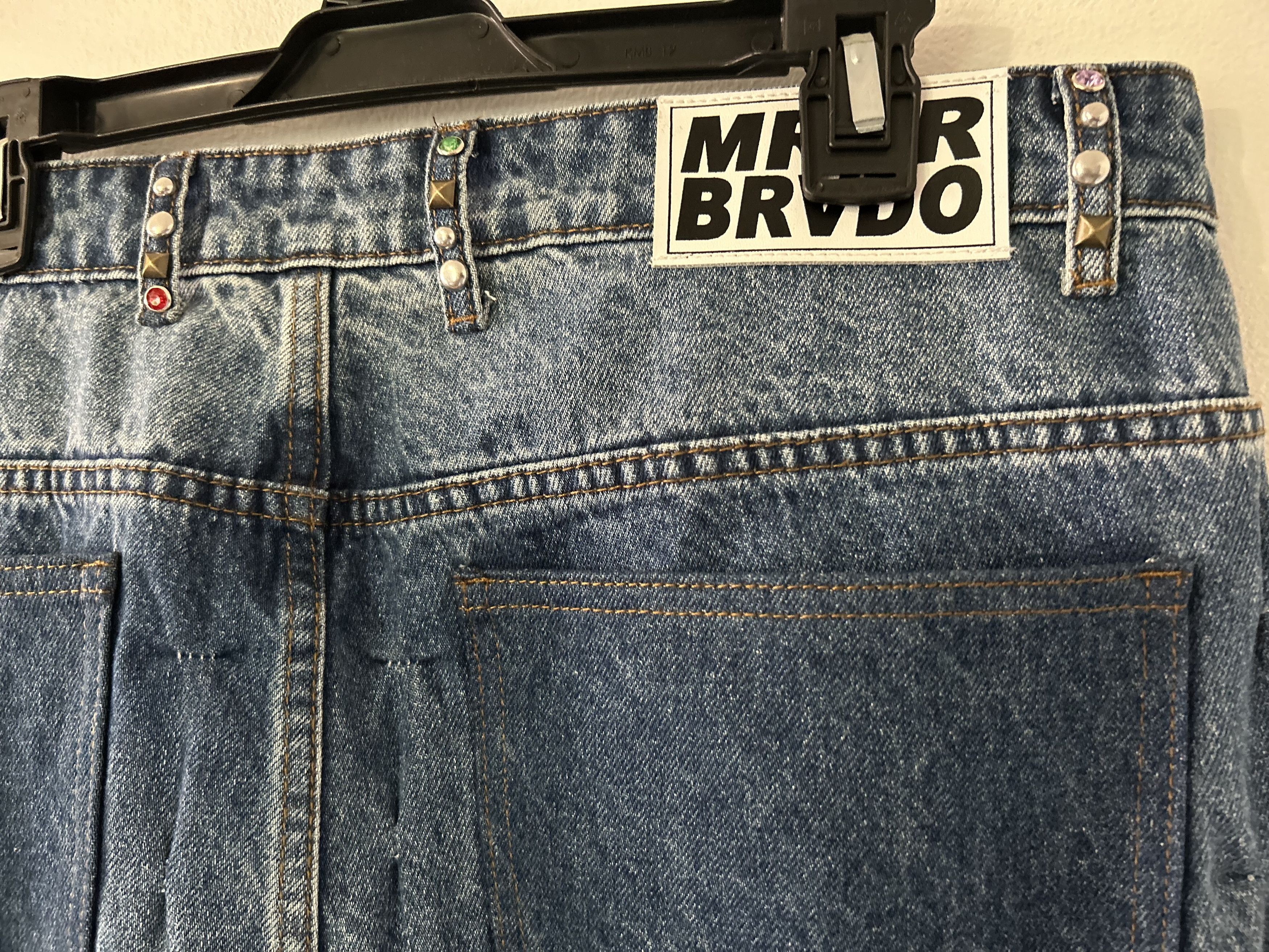 Who Decides War Who Decides War Quilted Studded Denim Jeans Size US 36 / EU 52 - 3 Thumbnail