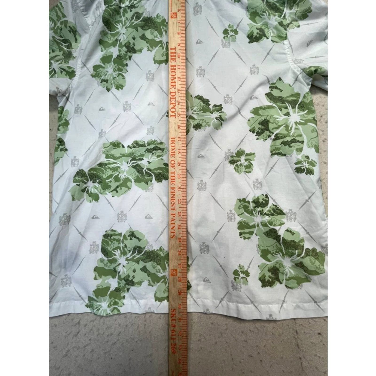 Quiksilver Quiksilver Shirt Men L Green Floral Button-Up Pocket Short Sleeve Hawaiian Size US L / EU 52-54 / 3 - 4 Thumbnail