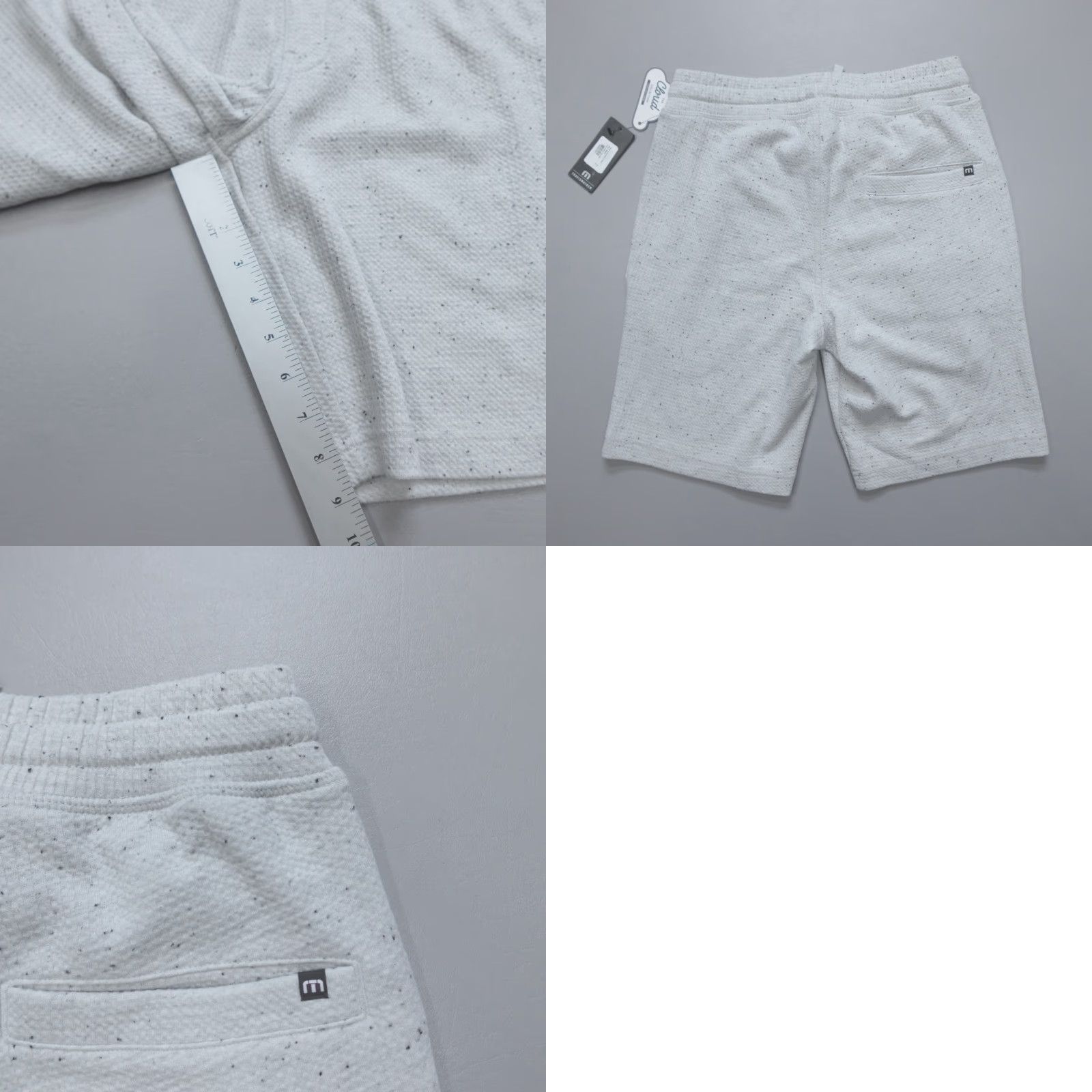 TravisMathew Travis Mathew Cloud Waffle Shorts Heather Light Gray Drawstring Soft Mens Size S Size US 29 - 8 Thumbnail