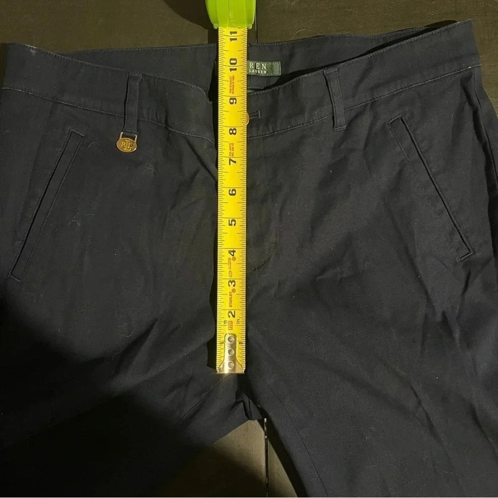 Lauren Ralph Lauren RALPH LAUREN Navy Blue Straight Leg Pants Size 8 Cotton Size 30" / US 8 / IT 44 - 7 Thumbnail