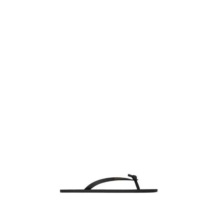 Saint Laurent Paris SAINT LAURENT Pool $730 Black Leather Flip Flops New & Authe Size US 11 / IT 41 - 4 Thumbnail