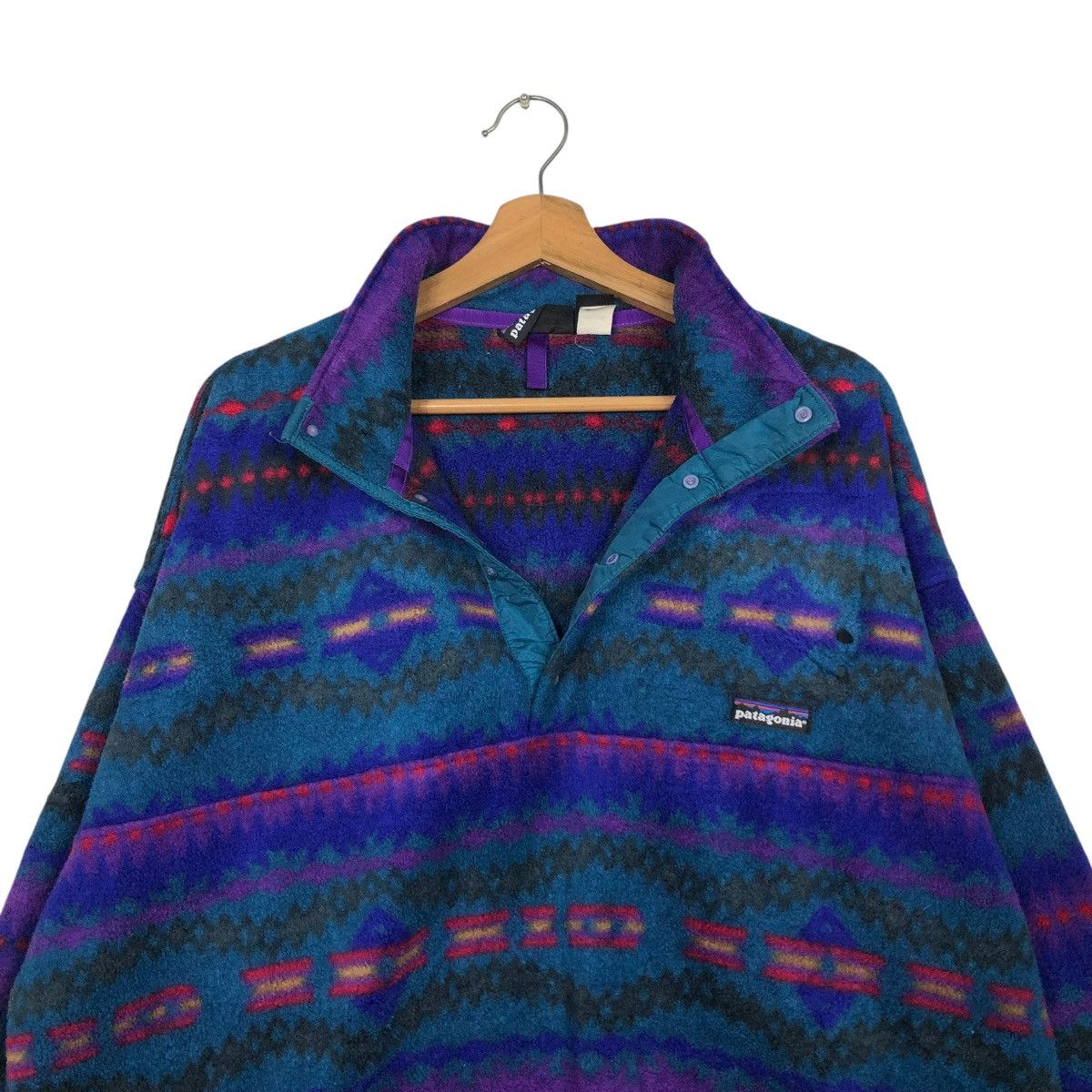 Patagonia 🔥PATAGONIA MADE IN USA FLEECE JACKET HALF SNAP BUTTON NAVAJO Size US XL / EU 56 / 4 - 14 Thumbnail