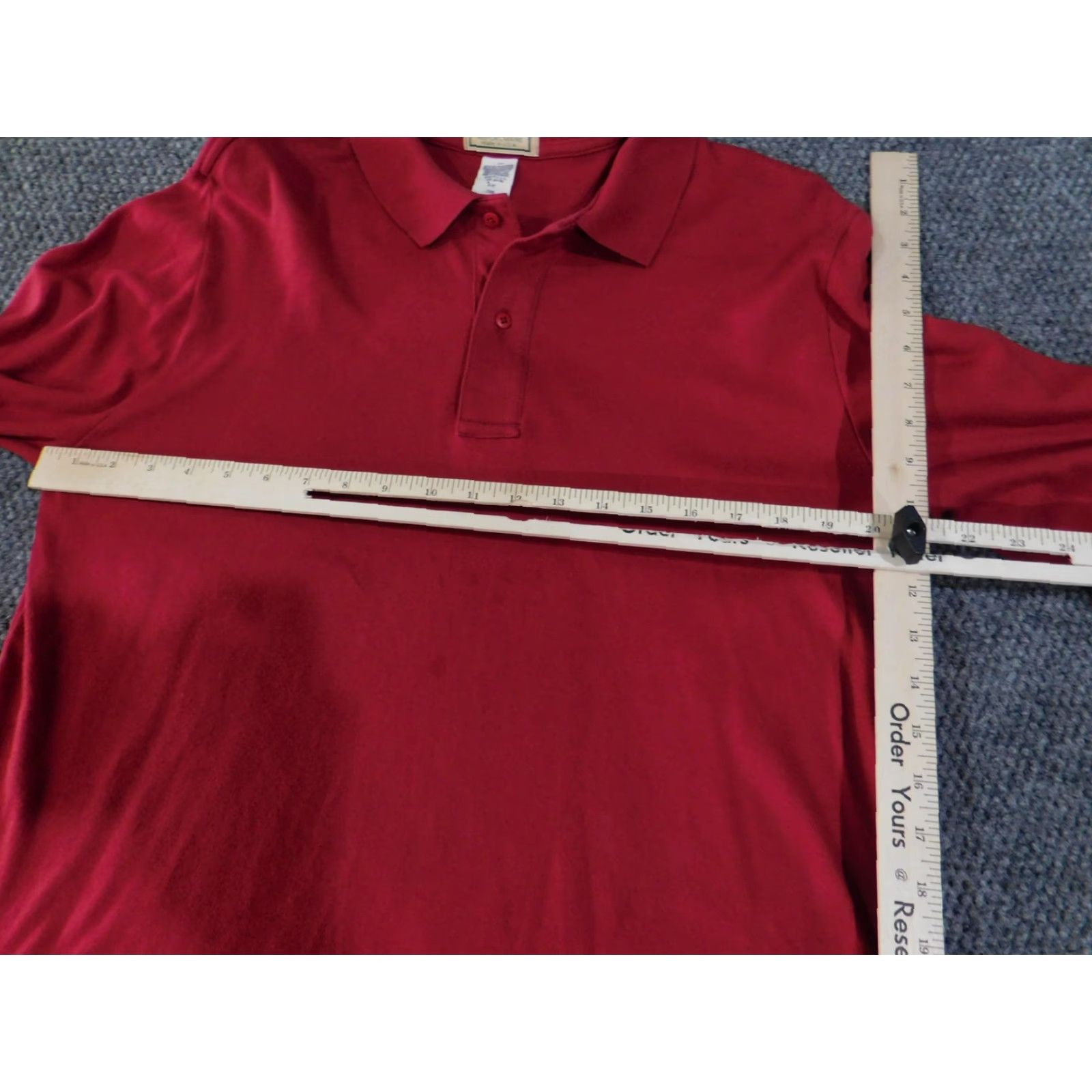 Vintage VINTAGE LL Bean Shirt Mens Large Long Sleeve Made USA 90s Classic Polo Solid Red Cotton Size US L / EU 52-54 / 3 - 4 Thumbnail
