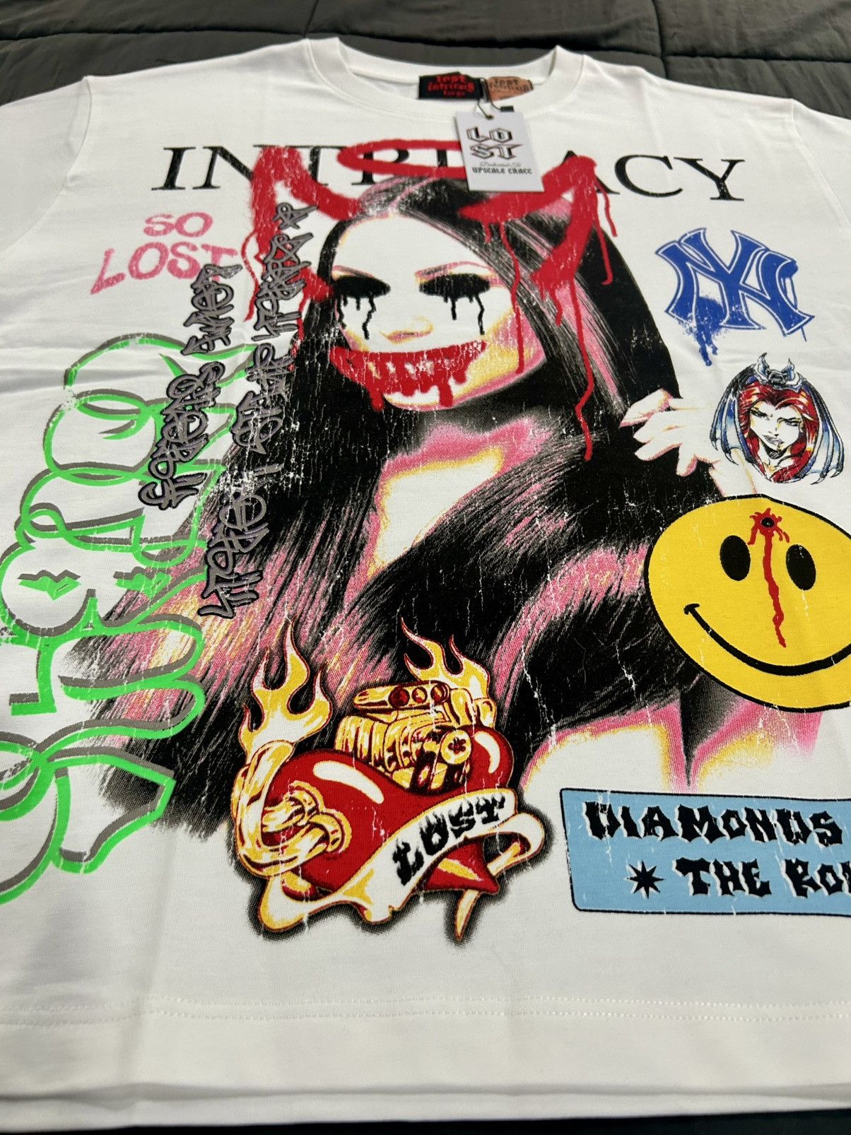 LOST INTRICACY Lost Intricacy “Front Page Mag” Graphic Tee White “Large” Size US L / EU 52-54 / 3 - 2 Thumbnail