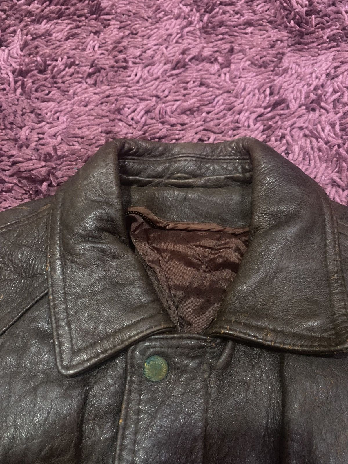 Japanese Brand × Vintage Vintage Leather Like Flight Jacket Size US M / EU 48-50 / 2 - 7 Thumbnail