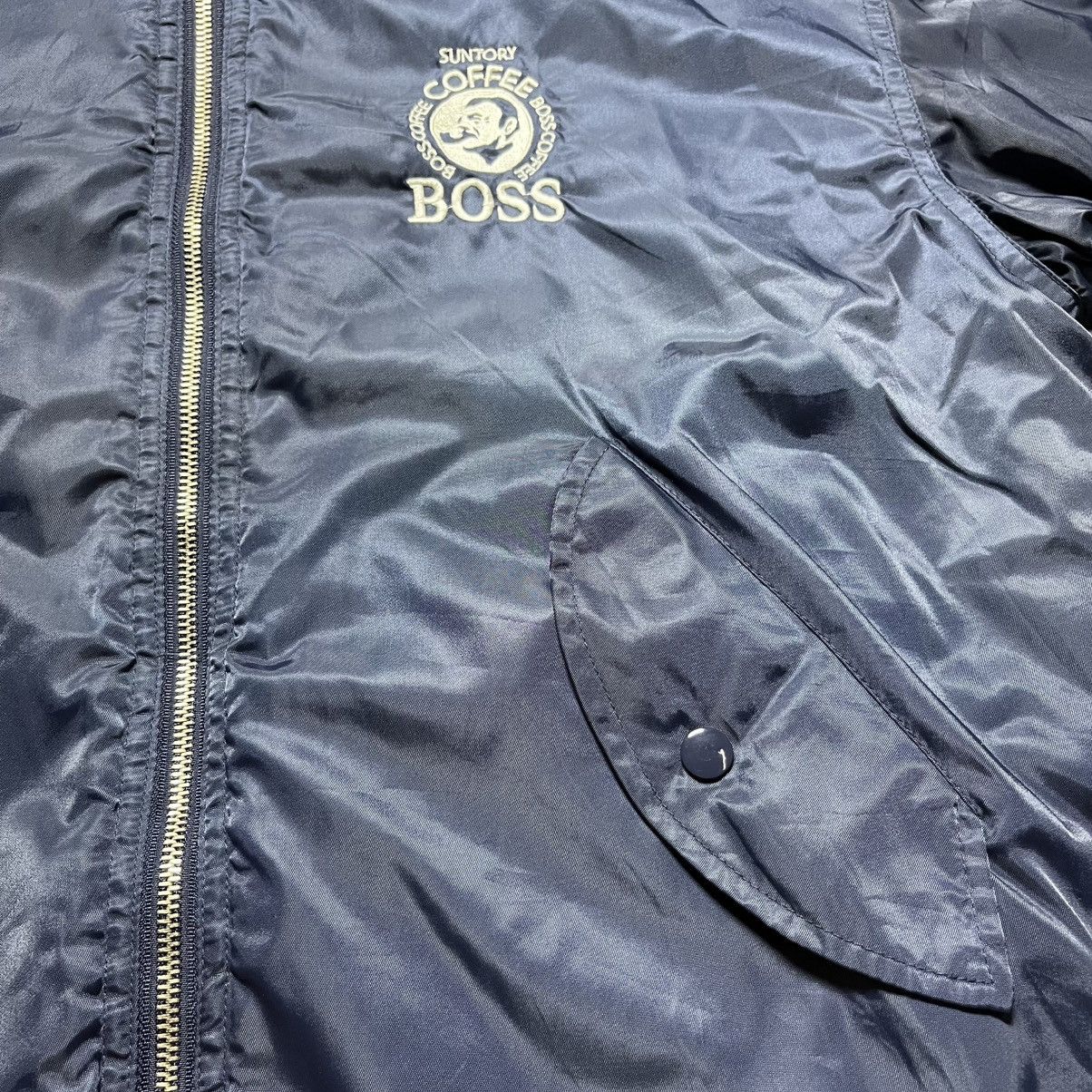 Japanese Brand 🔥Vintage Suntory Coffee Boss Embroidery Bomber Jacket Size US XL / EU 56 / 4 - 4 Thumbnail