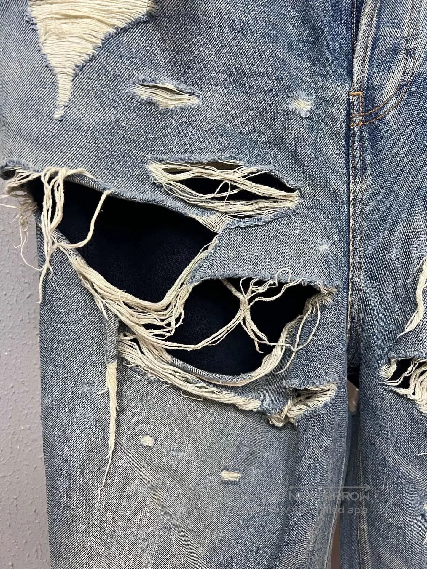 Balenciaga Balenciaga Distressed Double Layer Denim Pants. Size US 30 / EU 46 - 3 Thumbnail