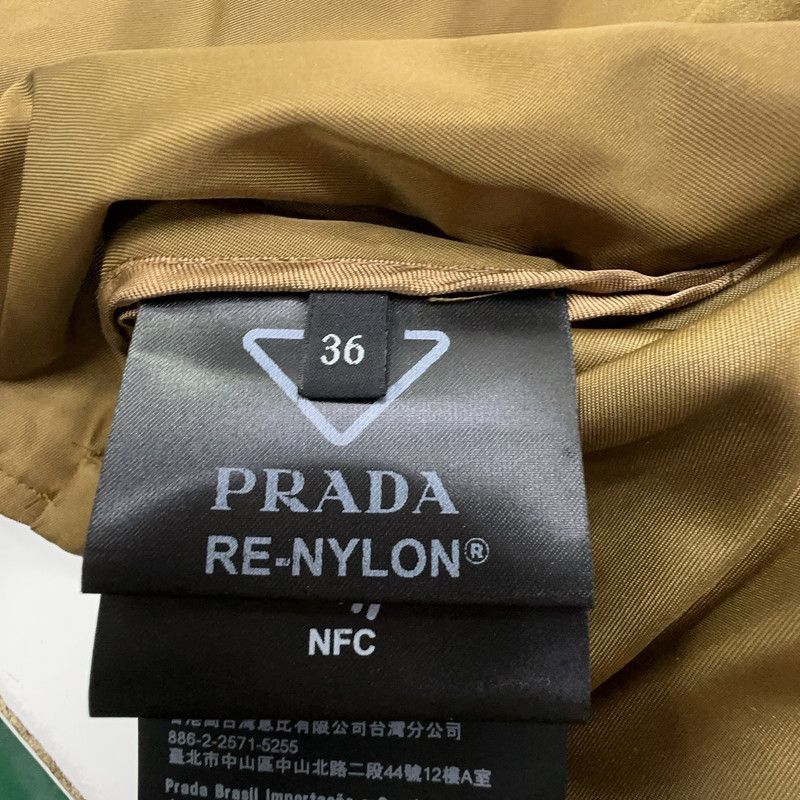 Prada Prada ReNylon Hooded Jacket in Cork Brown-2506 Size US XS / EU 42 / 0 - 6 Thumbnail