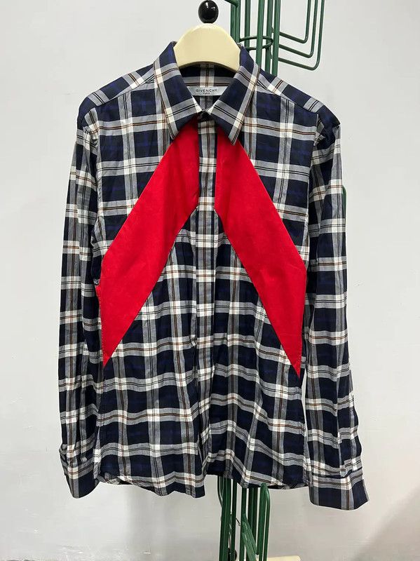 Givenchy Givenchy Men's Long Sleeve Plaid Shirt 0089 Size US S / EU 44-46 / 1 - 1 Thumbnail