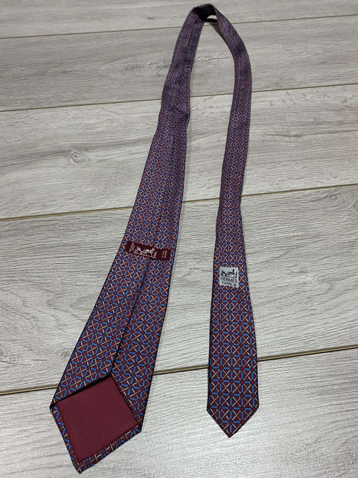 Hermes Hermes vintage silk tie patterns France Size ONE SIZE - 6 Thumbnail
