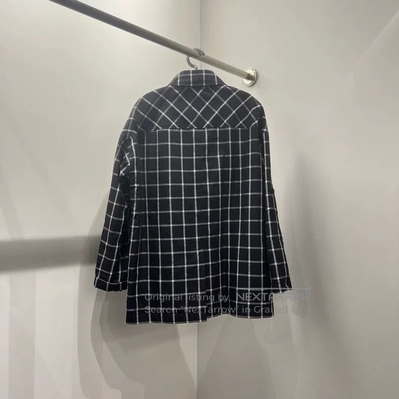 Hermes Hermes Black and White Plaid Windbreaker Jacket Size XXS / US 00 / IT 34 - 2 Thumbnail
