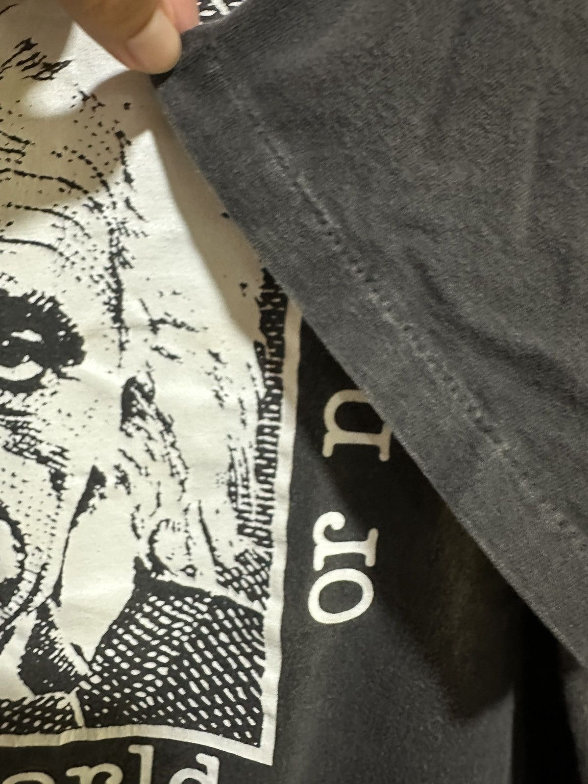 Band Tees Vintage 90s Albert Einstein One World Faded Tee Size US L / EU 52-54 / 3 - 4 Thumbnail