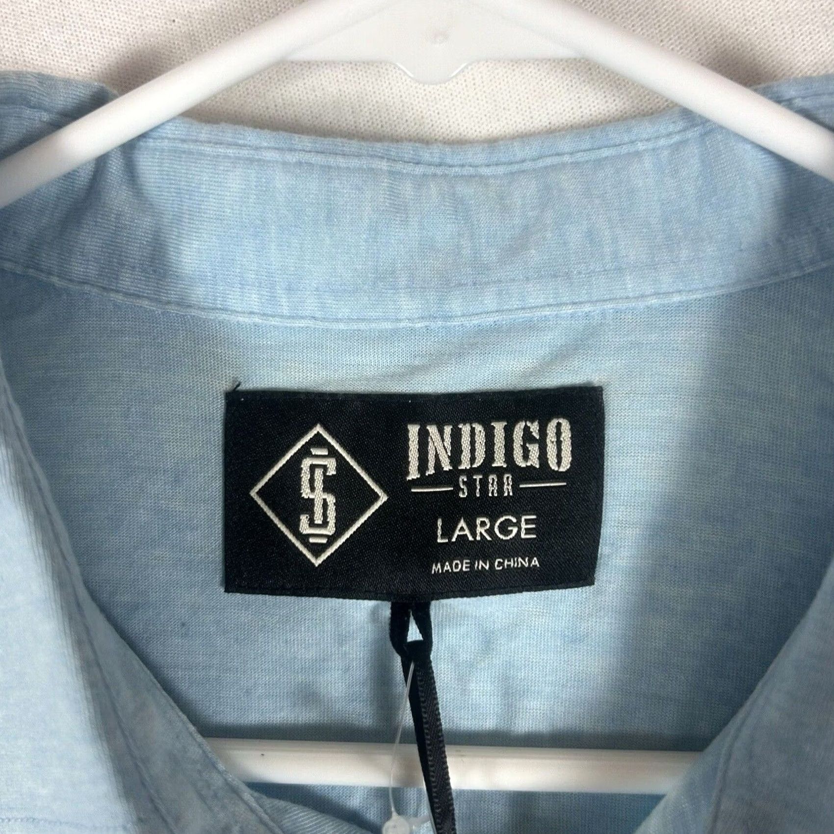 Vintage VINTAGE Indigo Star Shirt Men L Knit L/S Button-Down Burnout Indigo Star Shirt Men L Gray Solid Stars Knit Cotton Polyester Button-Up Long Sleeve Mens Size US L / EU 52-54 / 3 - 5 Thumbnail