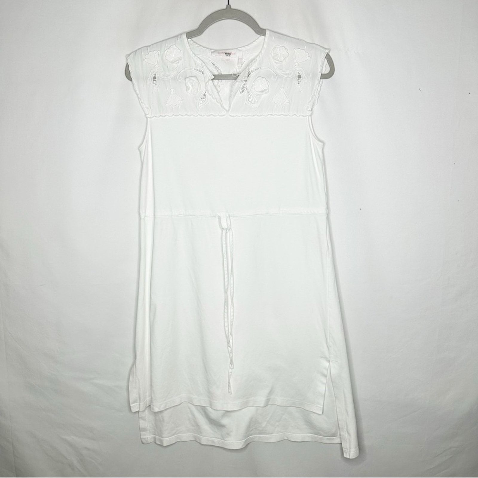 See by Chloe SEE BY CHLOE White Short Sleeve Eyelet Elastic Waist Dress M Size M / US 6-8 / IT 42-44 - 1 Thumbnail