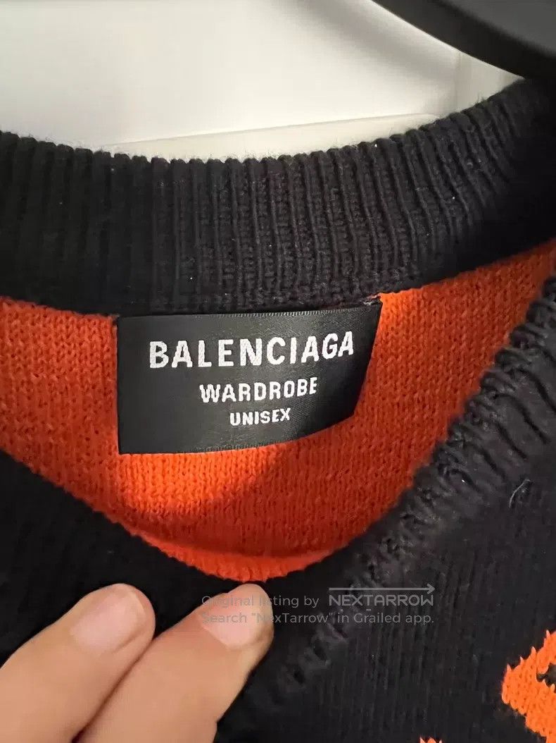 Balenciaga Balenciaga All Logo Printed Sweater XS Size US XS / EU 42 / 0 - 3 Thumbnail