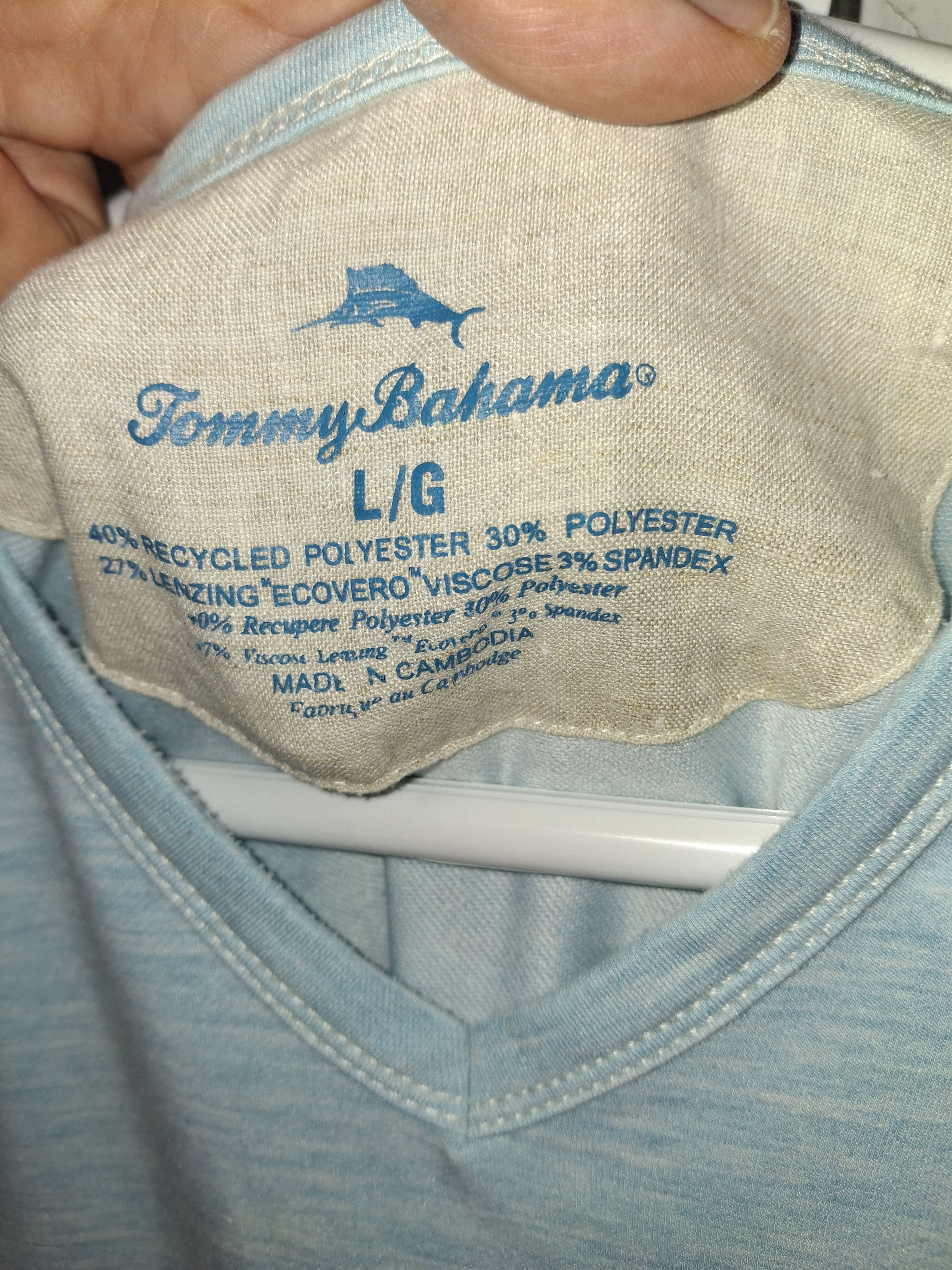 Tommy Bahama Tommy Bahama New Costa V-Neck T-Shirt Blue Size US L / EU 52-54 / 3 - 2 Thumbnail