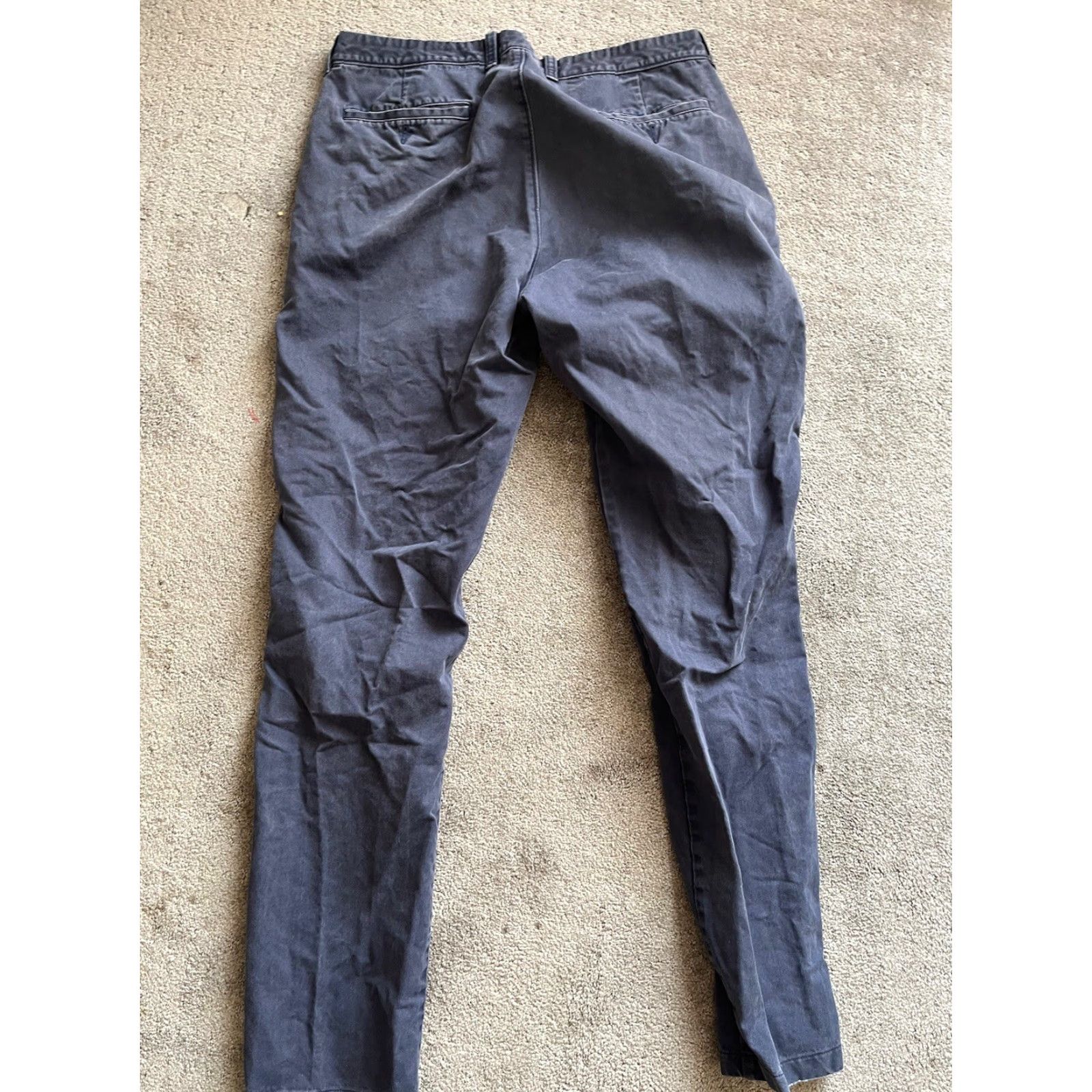 J.Crew VINTAGE J.CREW Men's Slim Chino Pants Size 36 Blue Cotton Flat Front Straight Leg Size US 36 / EU 52 - 3 Thumbnail