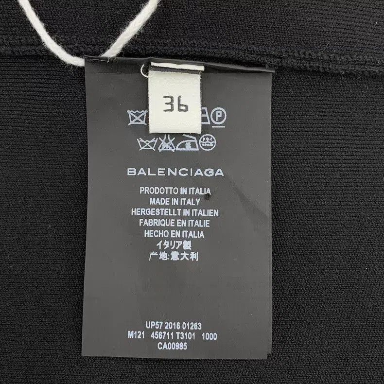 Balenciaga Balenciaga Black Cotton Crew Neck Long Sleeve Sweater Size XS / US 0-2 / IT 36-38 - 7 Thumbnail