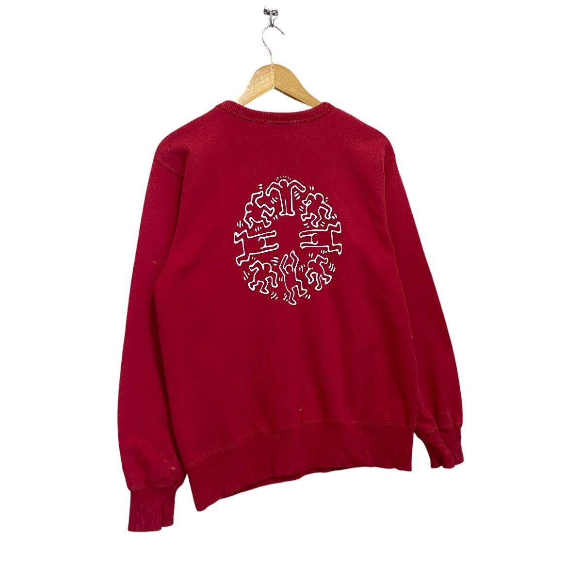 Japanese Brand × Keith Haring Keith Hiring Big Logo Crewneck Sweatshirt Size US M / EU 48-50 / 2 - 2 Thumbnail