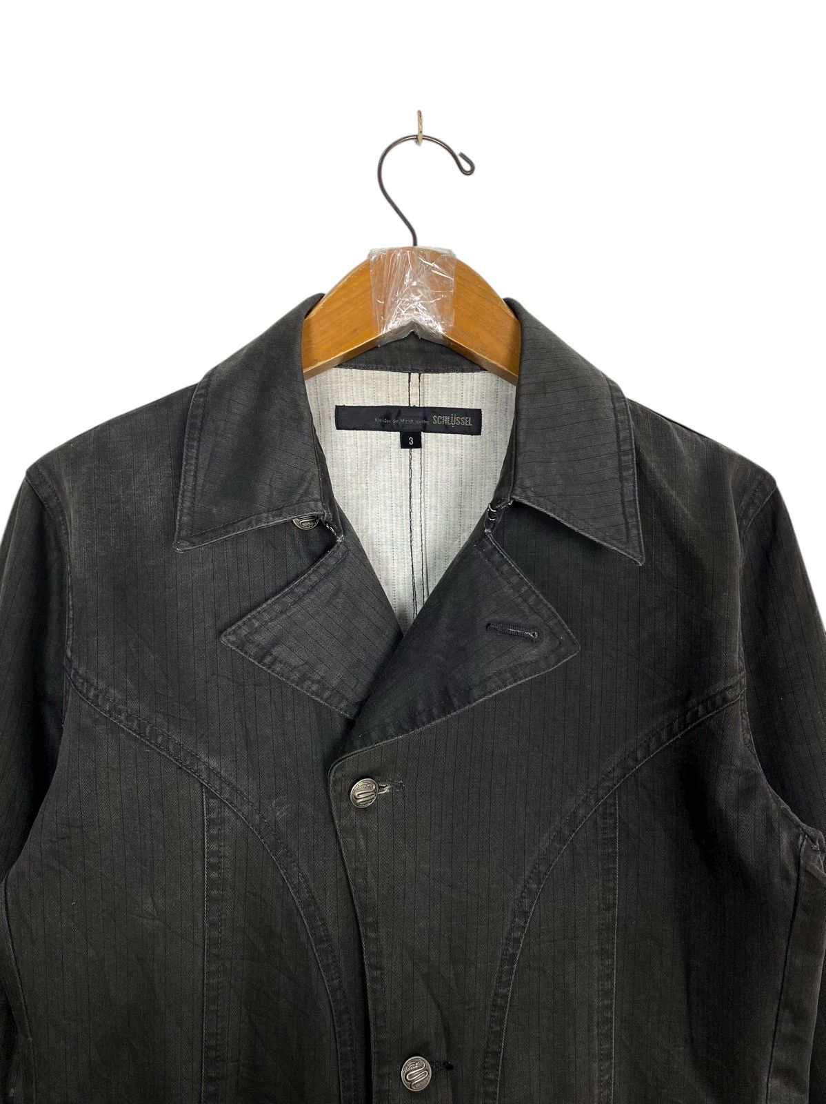 Schlussel Rare‼️ SCHUSSEL Denim Casual Jacket Double Collar Size US M / EU 48-50 / 2 - 4 Thumbnail