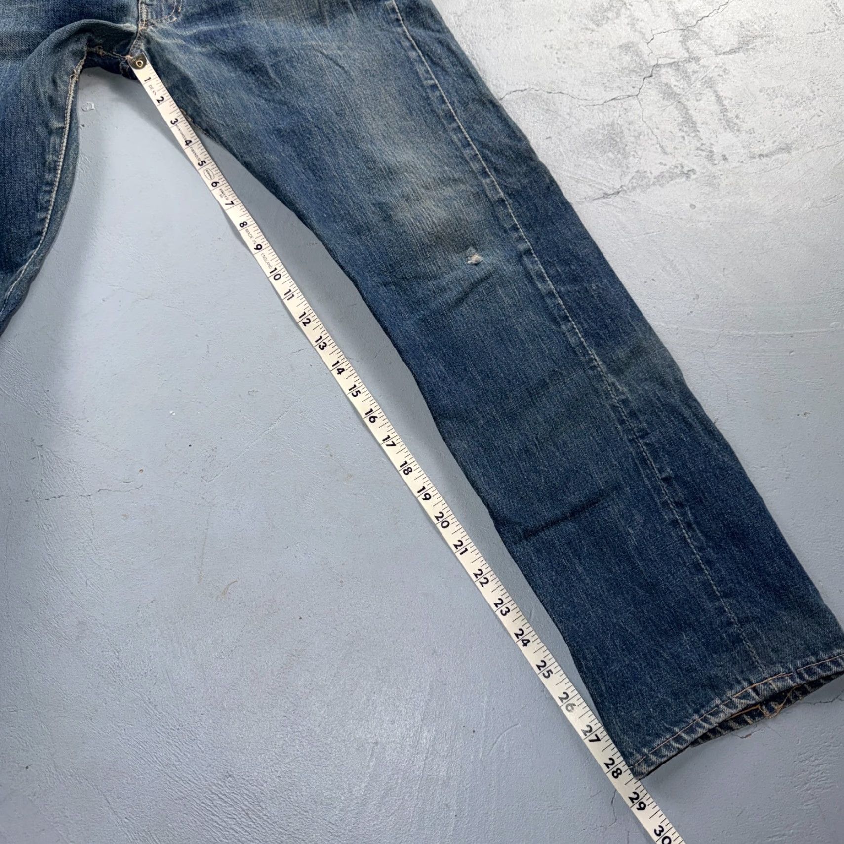 Levi's VINTAGE Levis 505 Big E 60s Redline Selvedge USA XX 1960s Jeans 501 Act 31x28 Mens Size US 31 - 6 Thumbnail