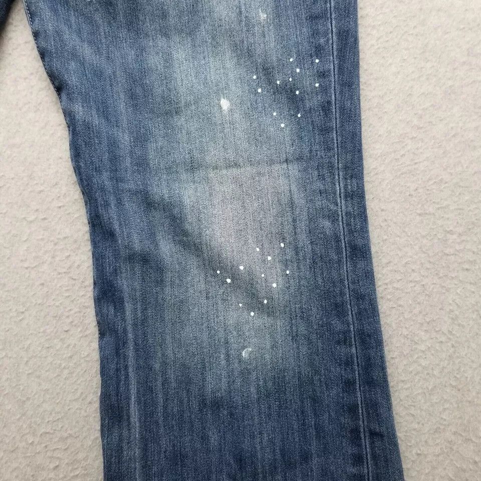 Seven 7 Seven7 Jeans Womens 33x33 Blue Denim Flared Stretch Size 33" - 3 Thumbnail