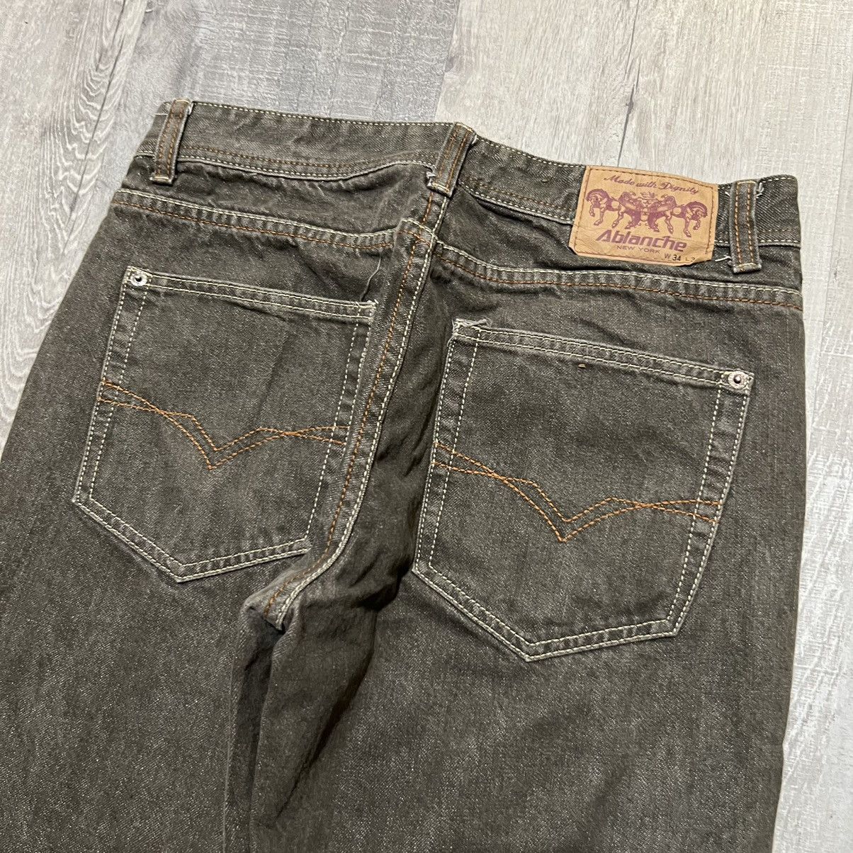 Vintage VTG Ablanche Baggy Wide Leg Skater Hip Hop Jeans Size US 34 / EU 50 - 4 Thumbnail