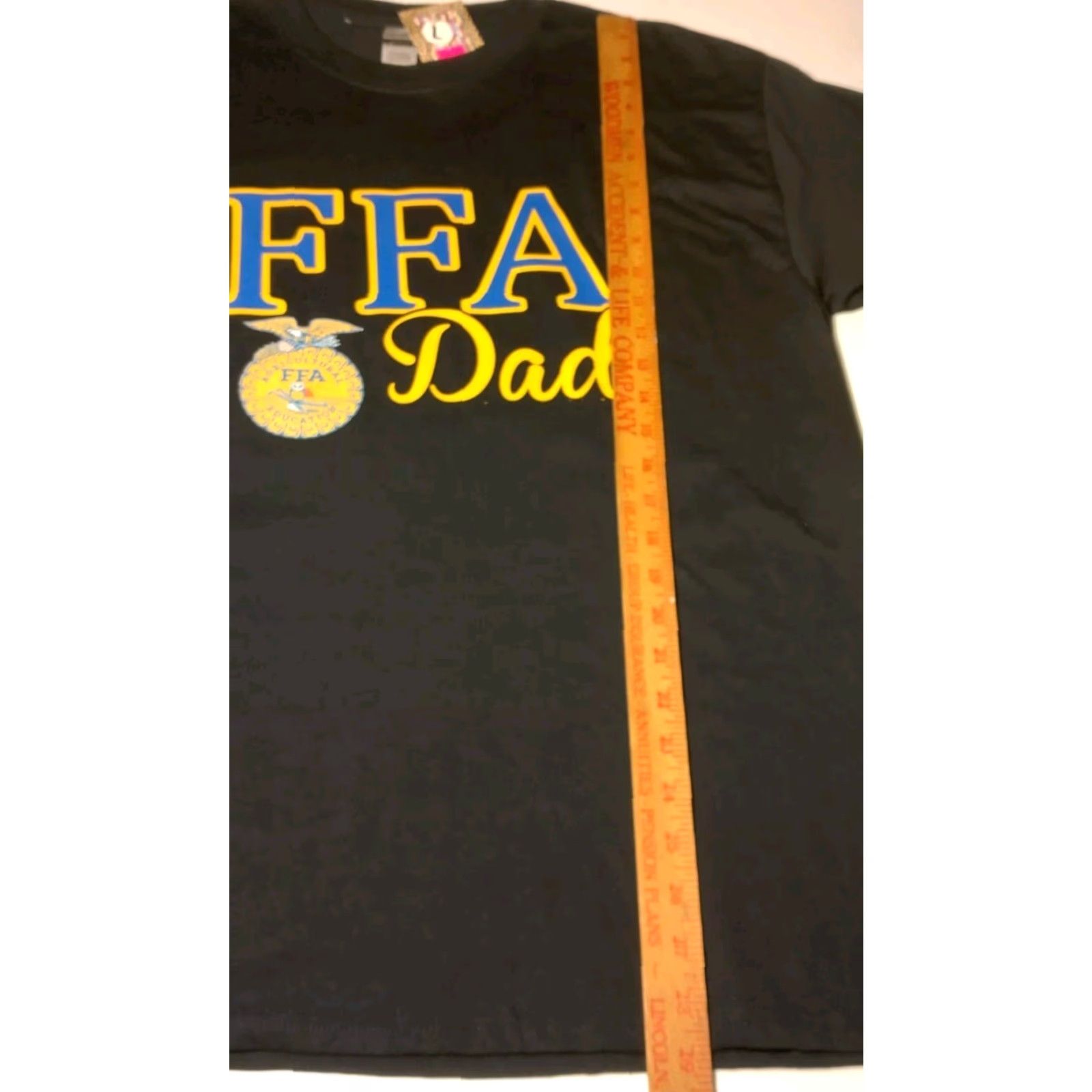 Gildan VINTAGE Gildan FFA Dad T-Shirt Men Large Black Farm Farming Agriculture Short Sleeve Crew Neck Cotton Blend Adult Size US L / EU 52-54 / 3 - 7 Thumbnail