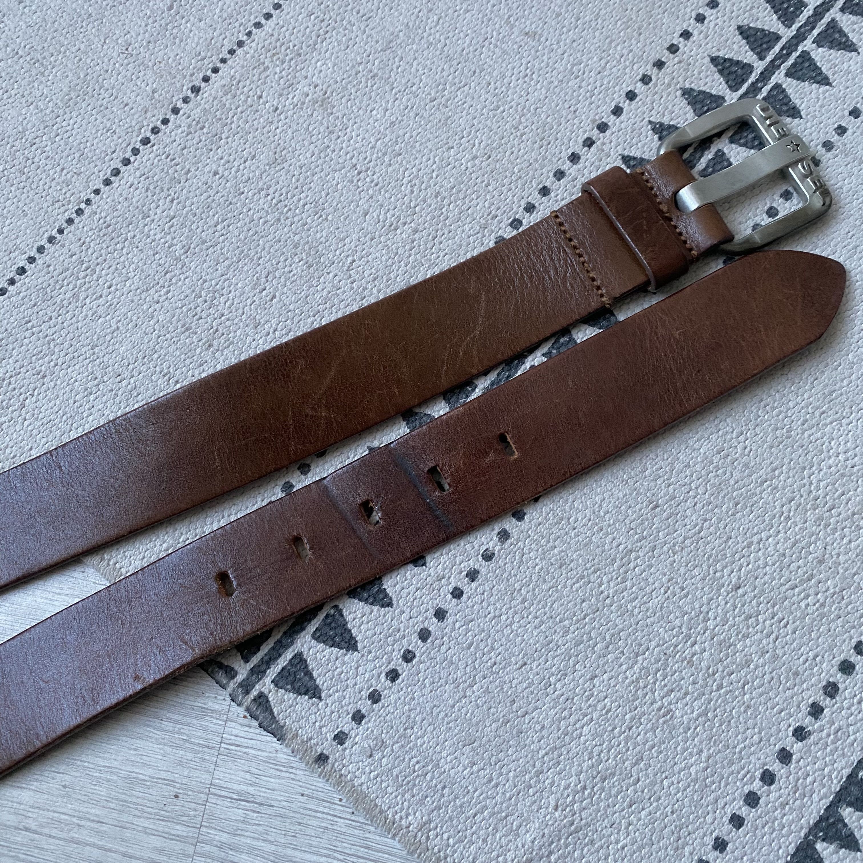 Cowboy Equipment Vintage 00s Diesel leather belts Western vibe Y2K Size 32 - 7 Thumbnail