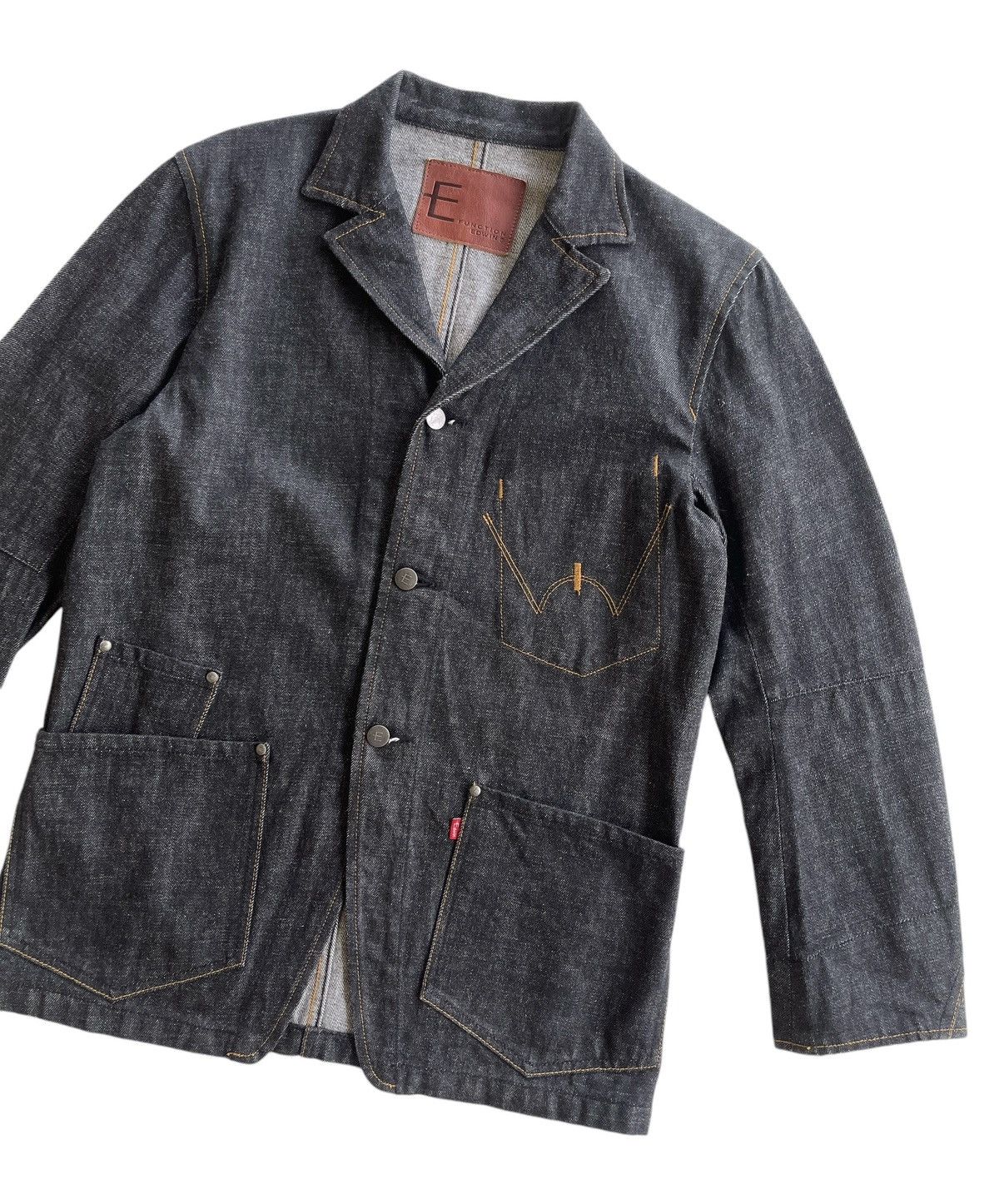 Japanese Brand Vintage Edwin Function Raw Denim Jacket Size US M / EU 48-50 / 2 - 4 Thumbnail